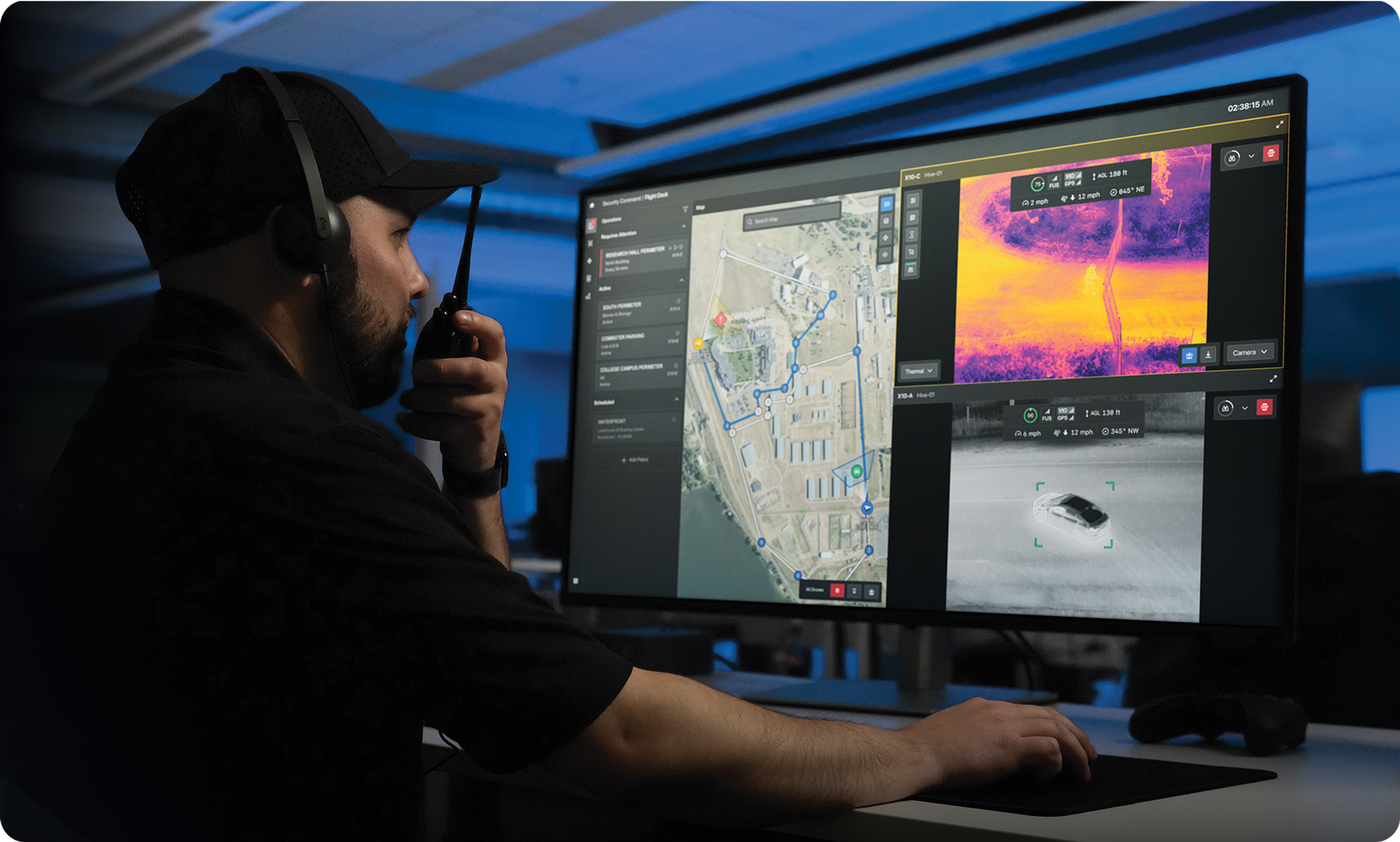 Skydio Cloud Remote Operations enabling automated autonomous drone security patrols 