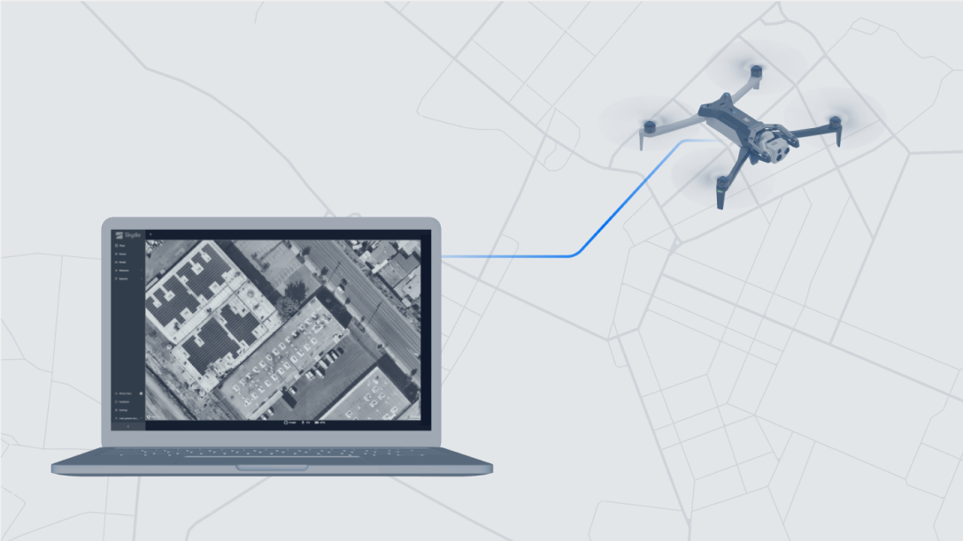 graphic showing Skydio Remote Flight Deck software
