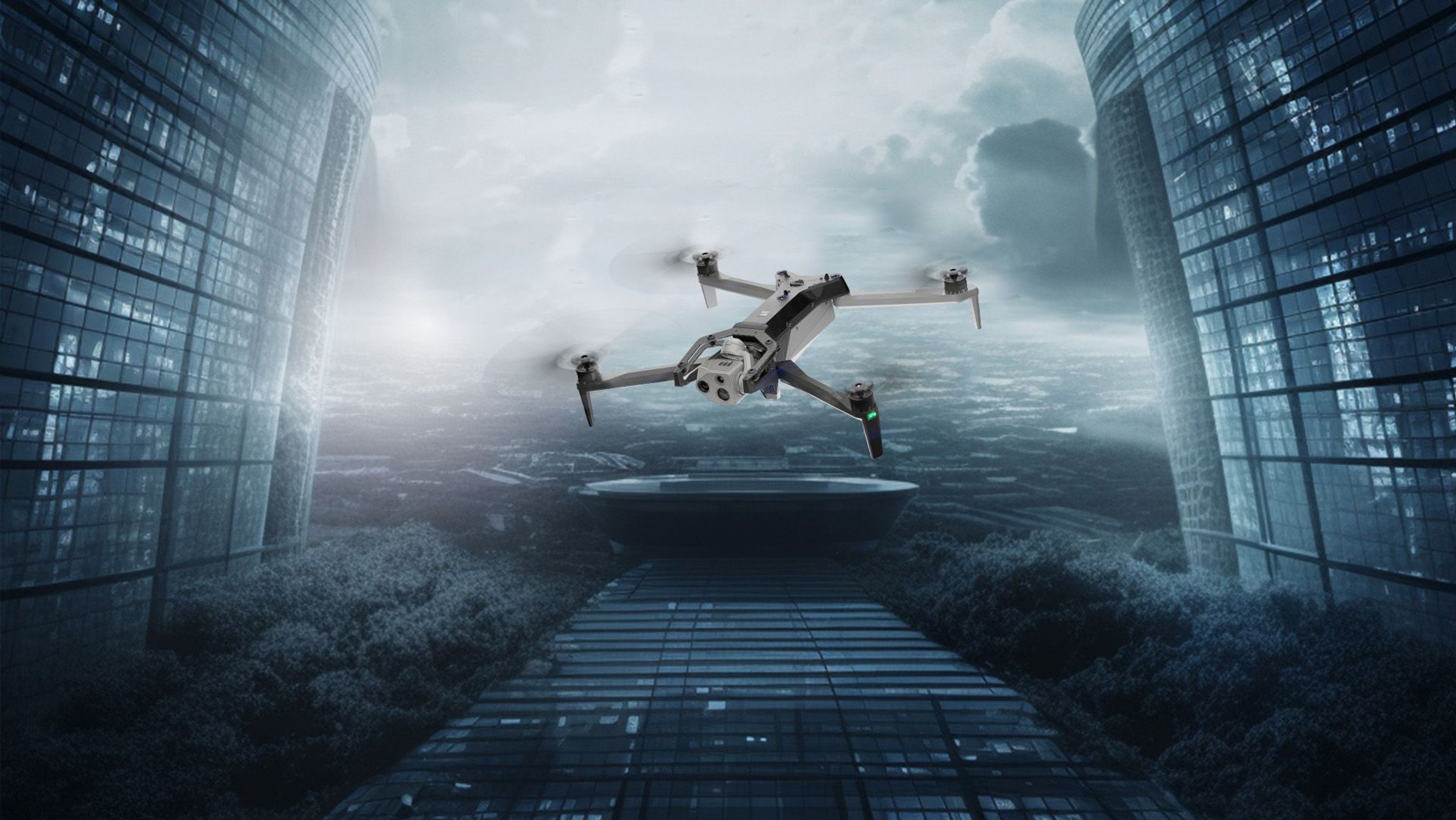 Skydio X10 drone in flight