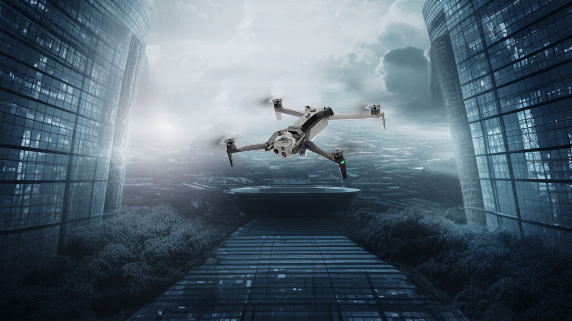 Skydio X10 drone in flight