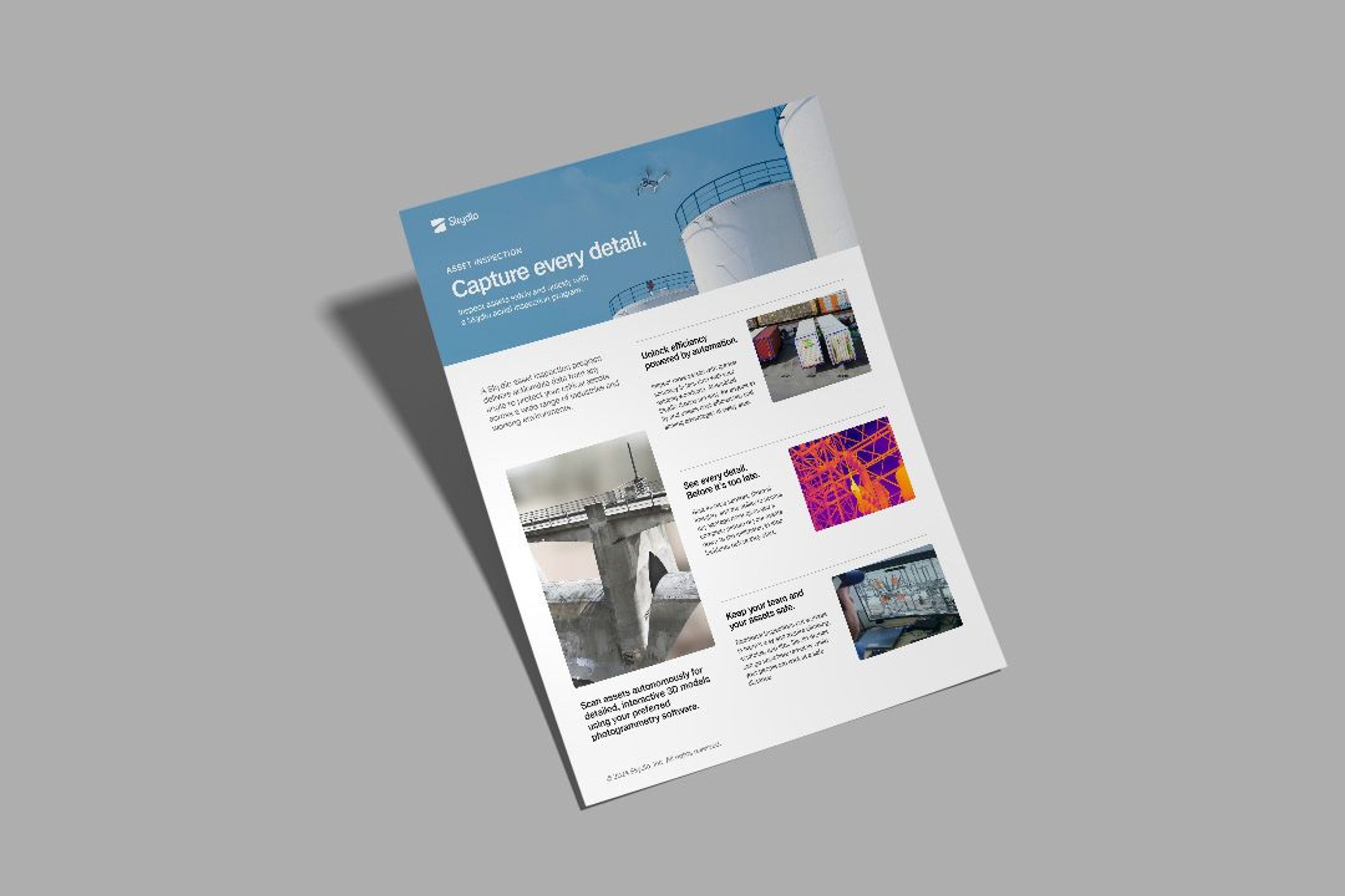 image of Skydio solution sheet about Asset Inspection with Skydio drones