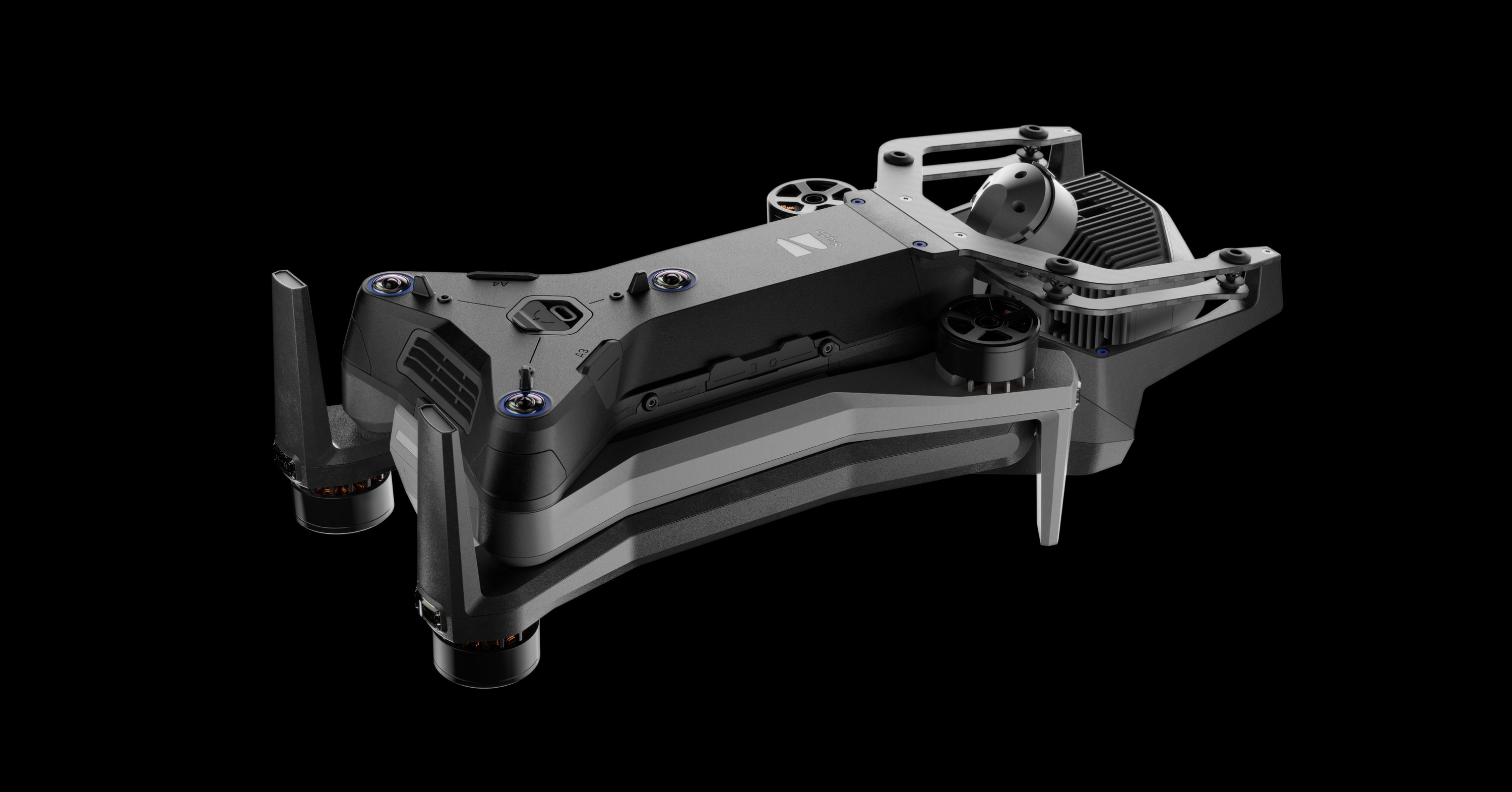 Skydio X10 drone folded top view