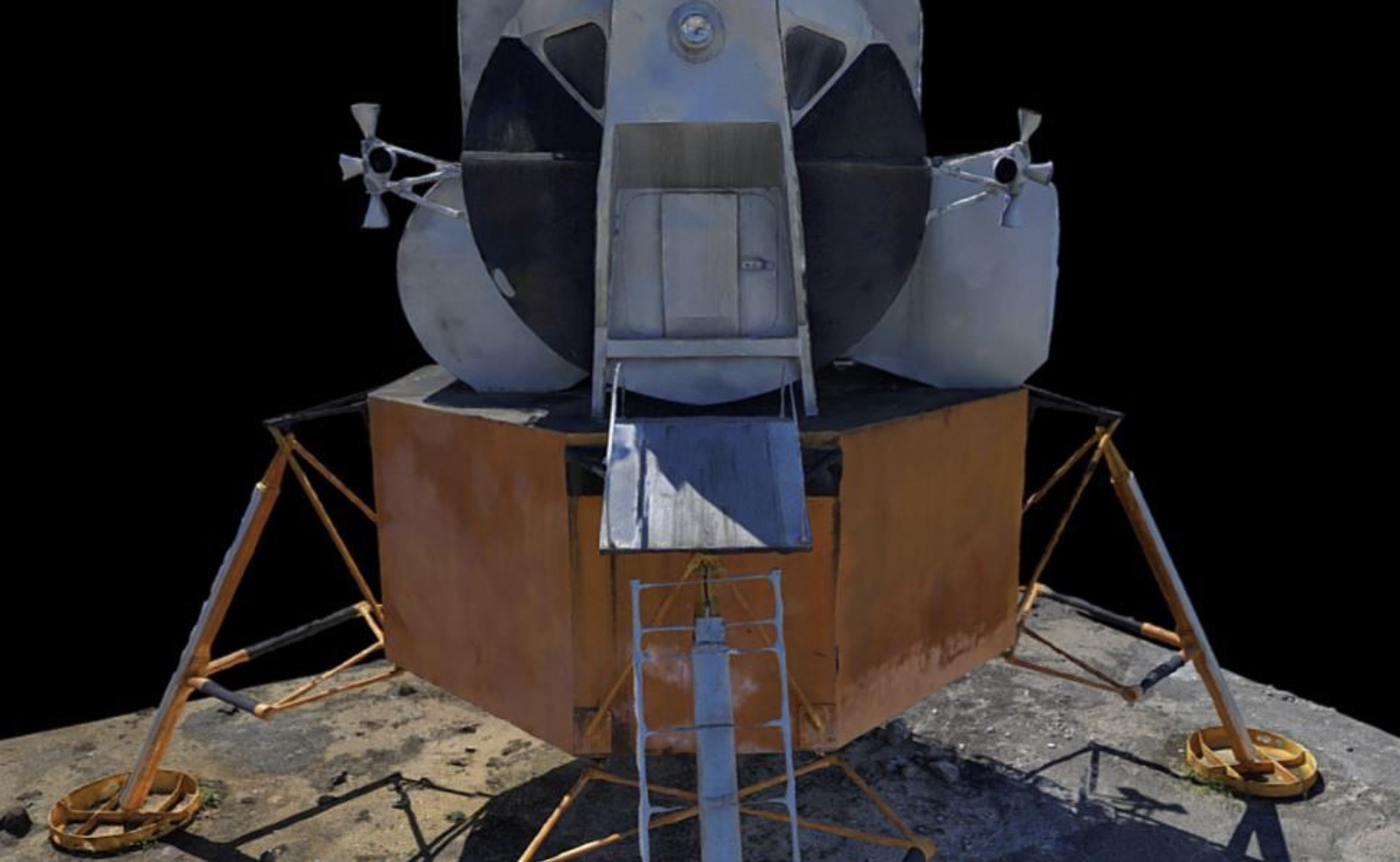 Front View of the Lunar Lander 3D Model