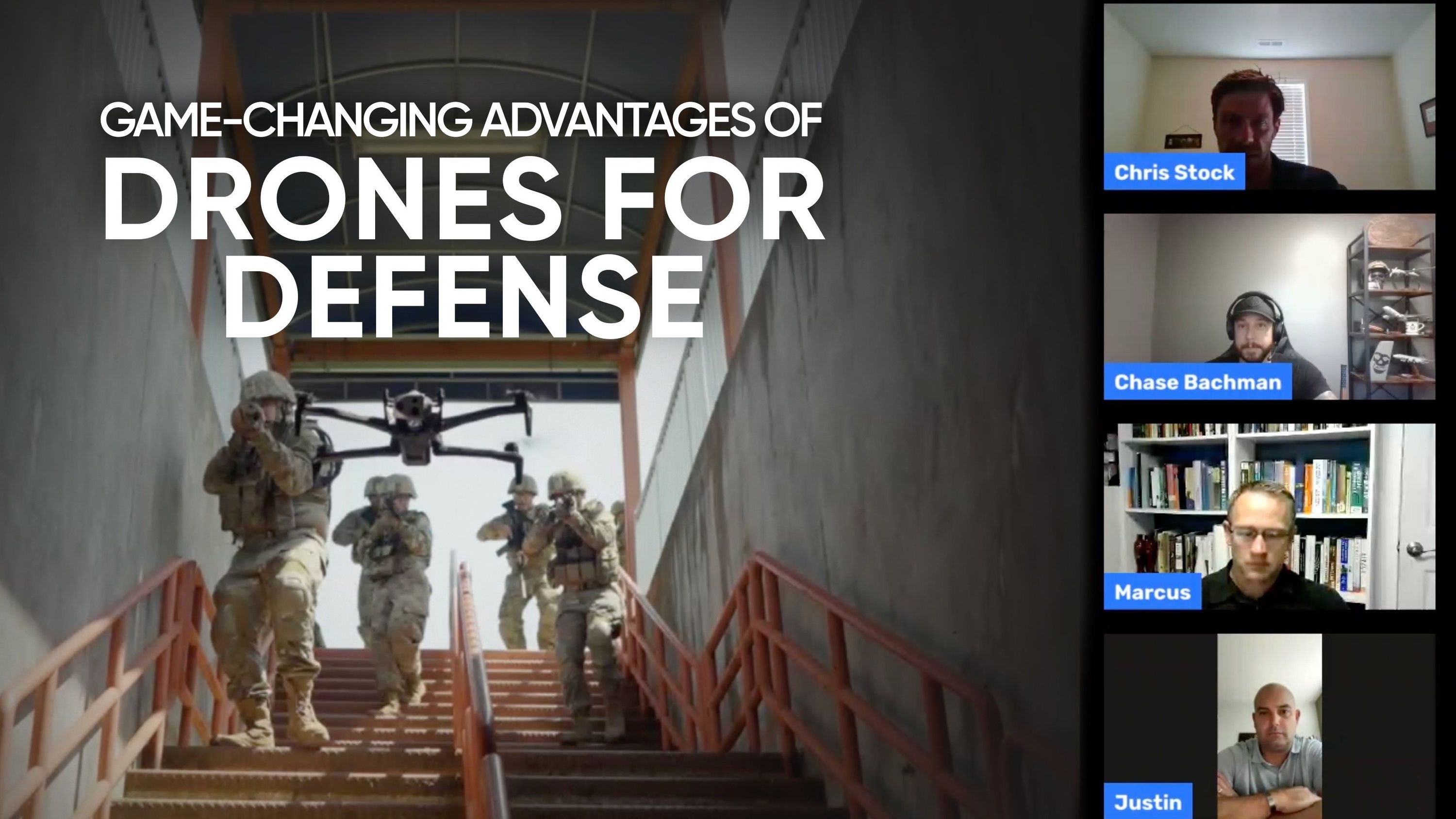 image promoting webinar about Skydio drones for defense
