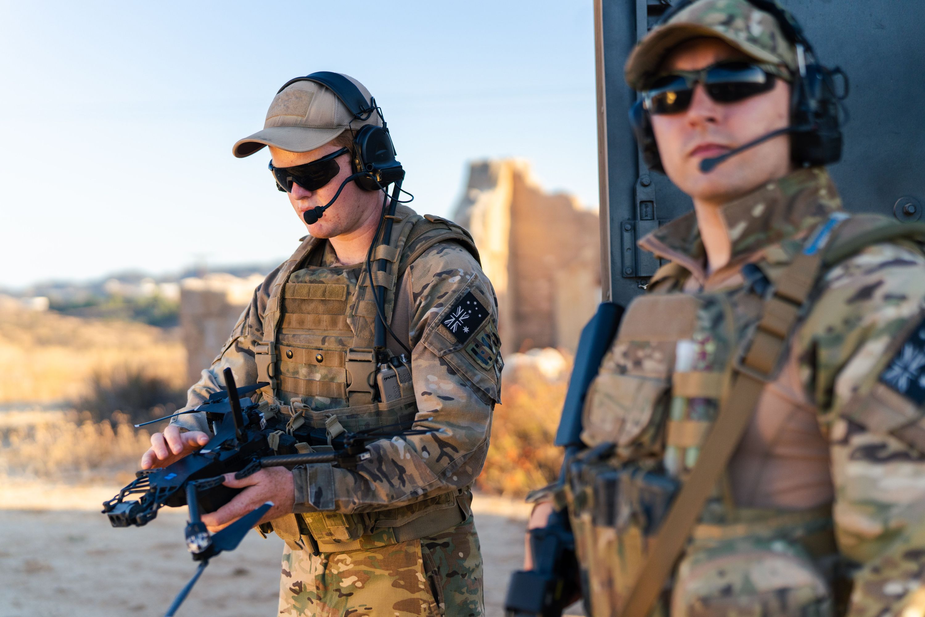 Warfighters flying Skydio drone