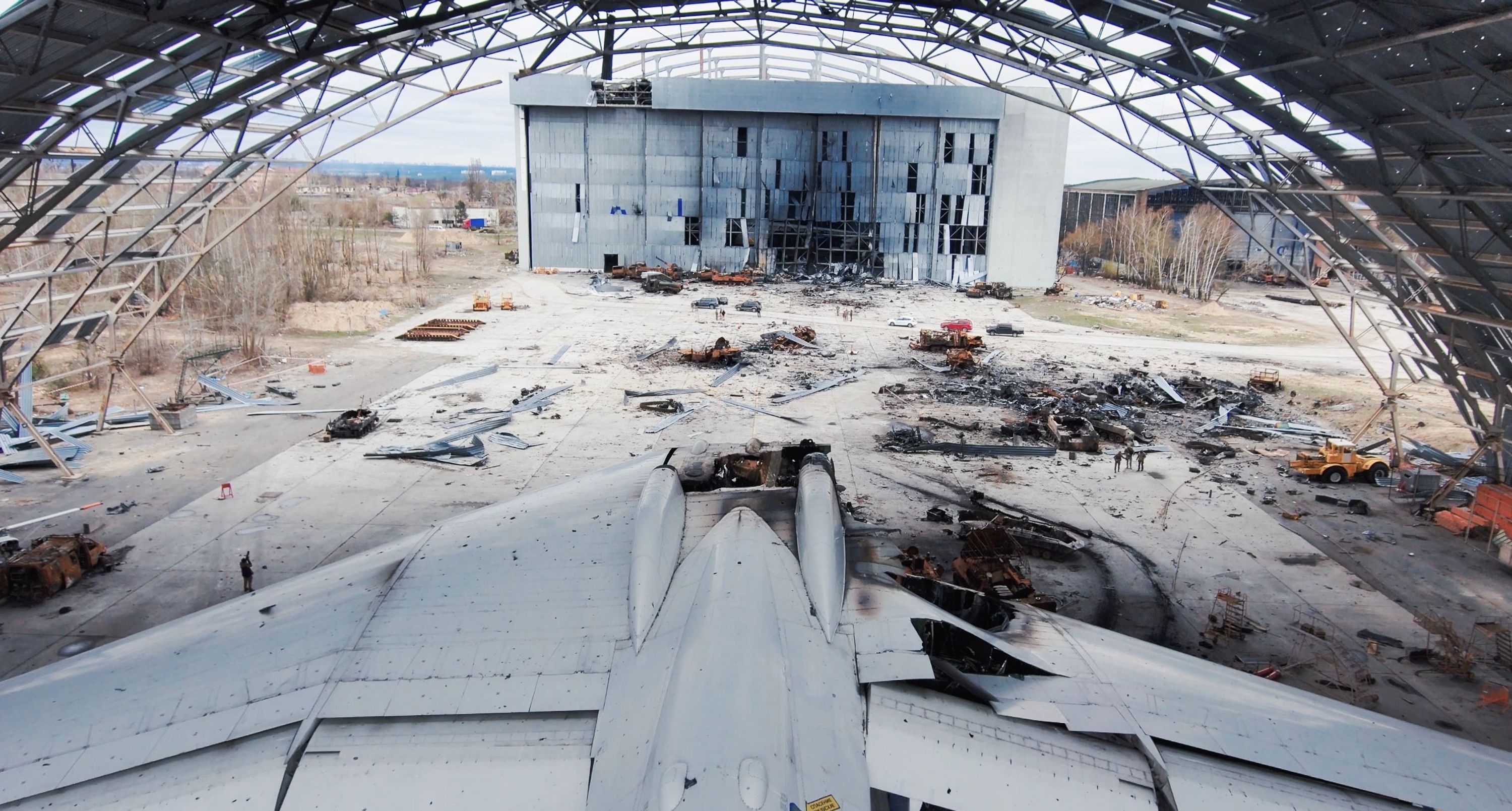Skydio drone view, documenting war crimes in Ukraine 