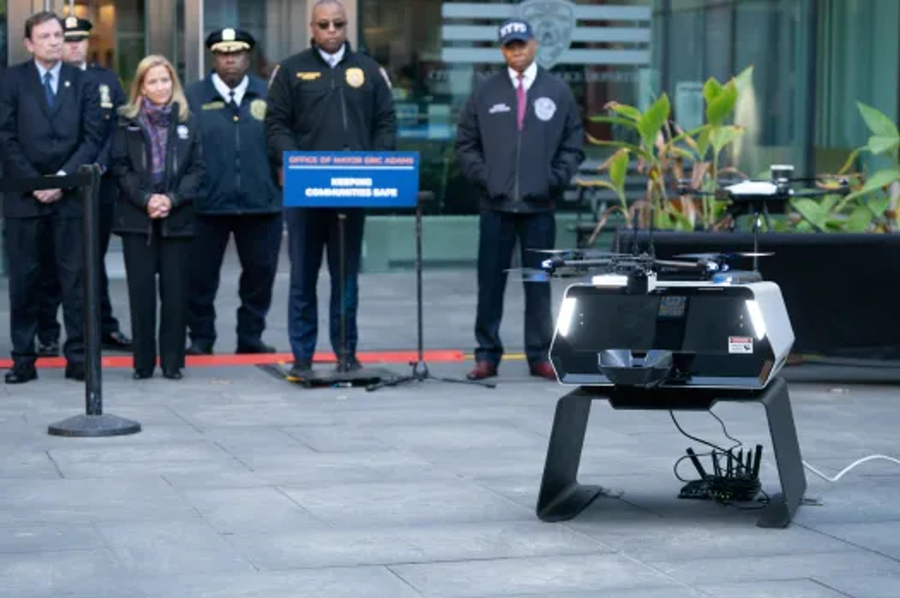NYC Mayor press conference about drones