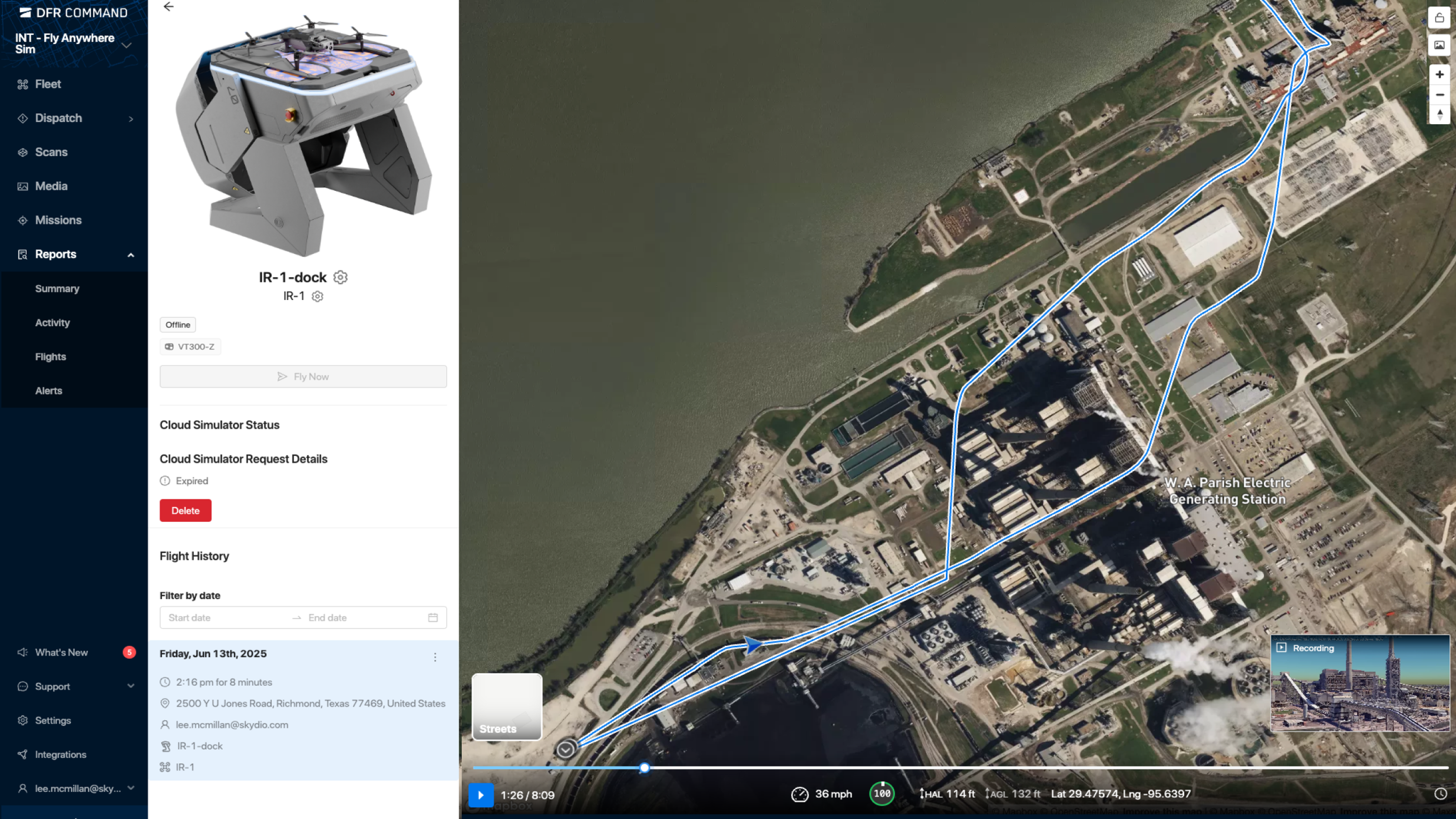 View flight telemetry in Skydio Paraverse