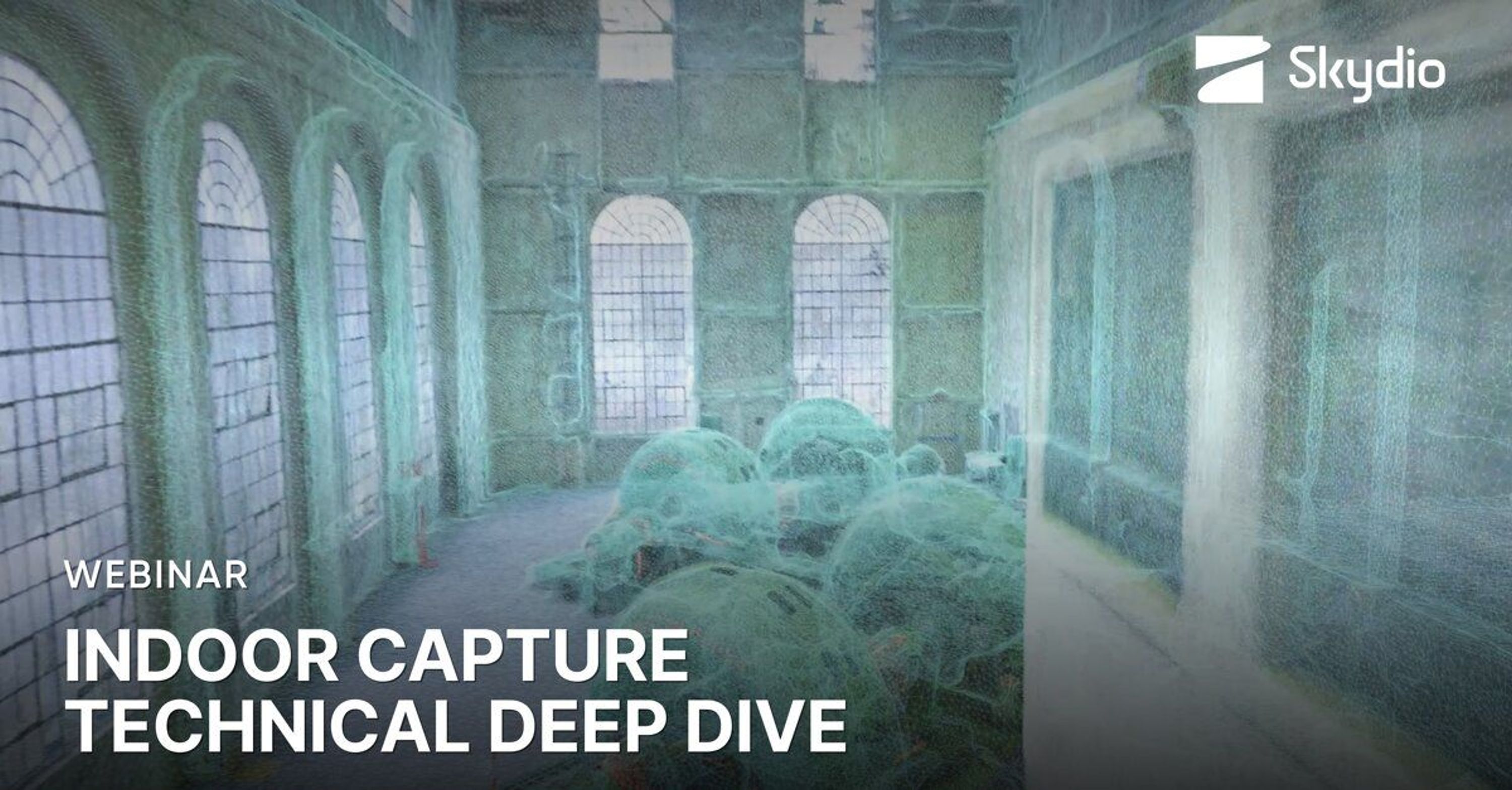 image promoting webinar about Skydio 3D Scan drone software indoor capture capabilities