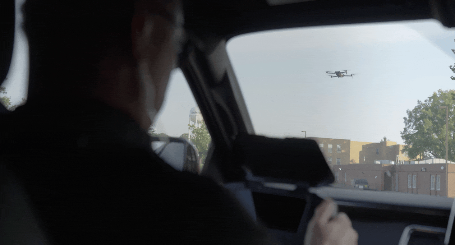 license plate zoom in drone