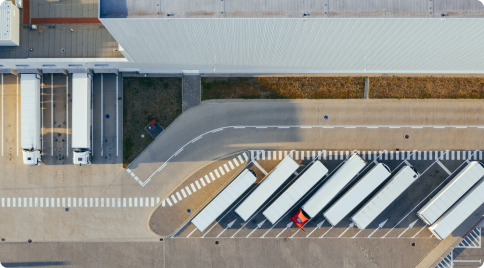 an aerial view of trucks from a skydio x10 drone
