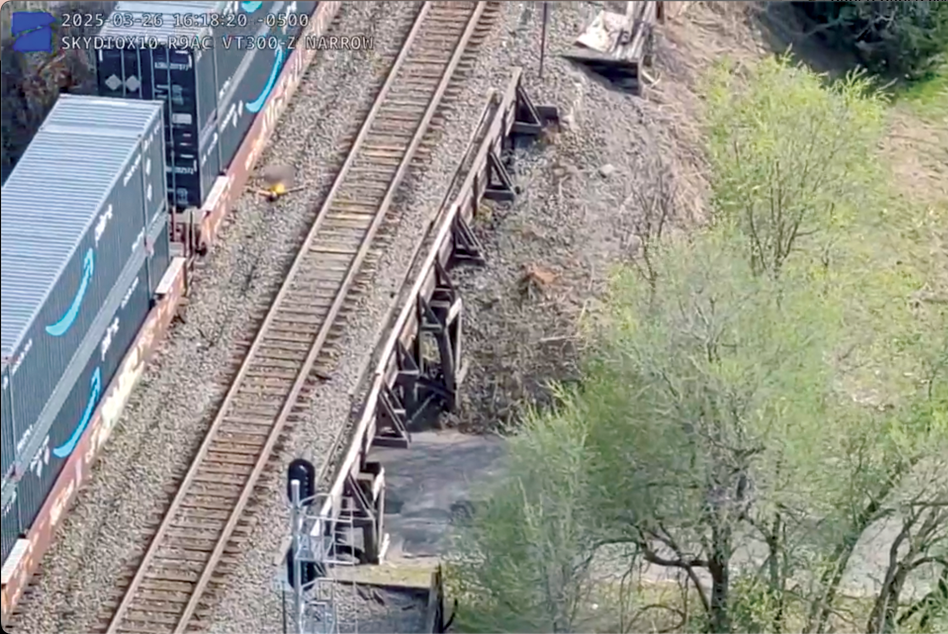 man injured on railroad tracks while drone helps first responders locate him
