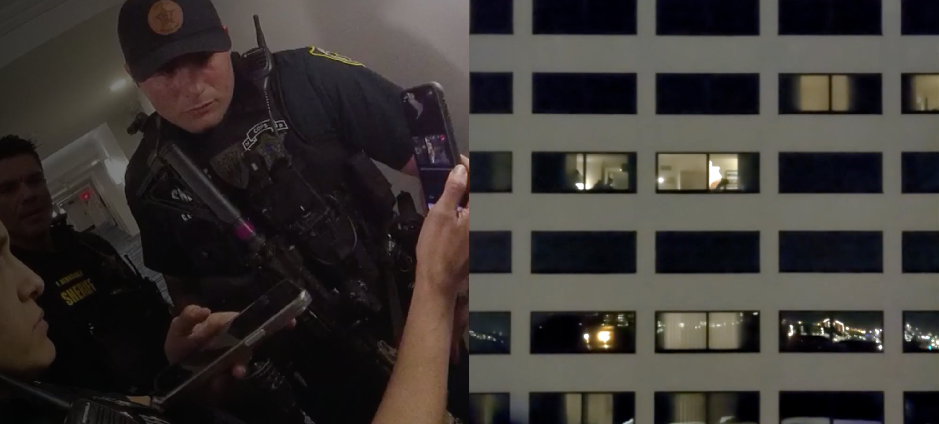 responding officers watching a live stream from a Skydio X10 police drone for situational awareness