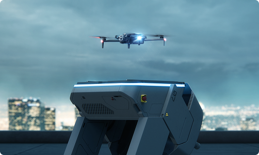 Skydio X10 launching out of Skydio Dock drone respond to incident reported