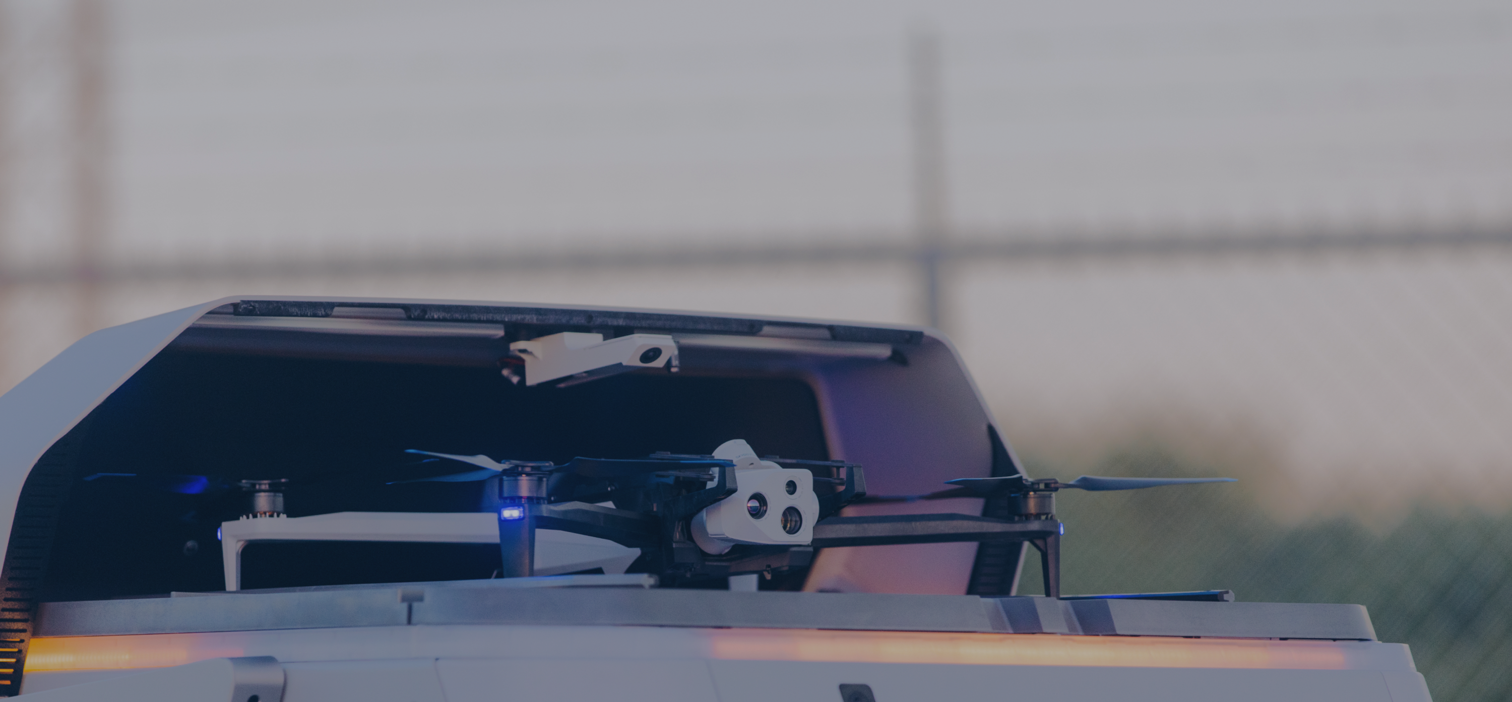 Skydio X10 drone sitting on open Dock for X10