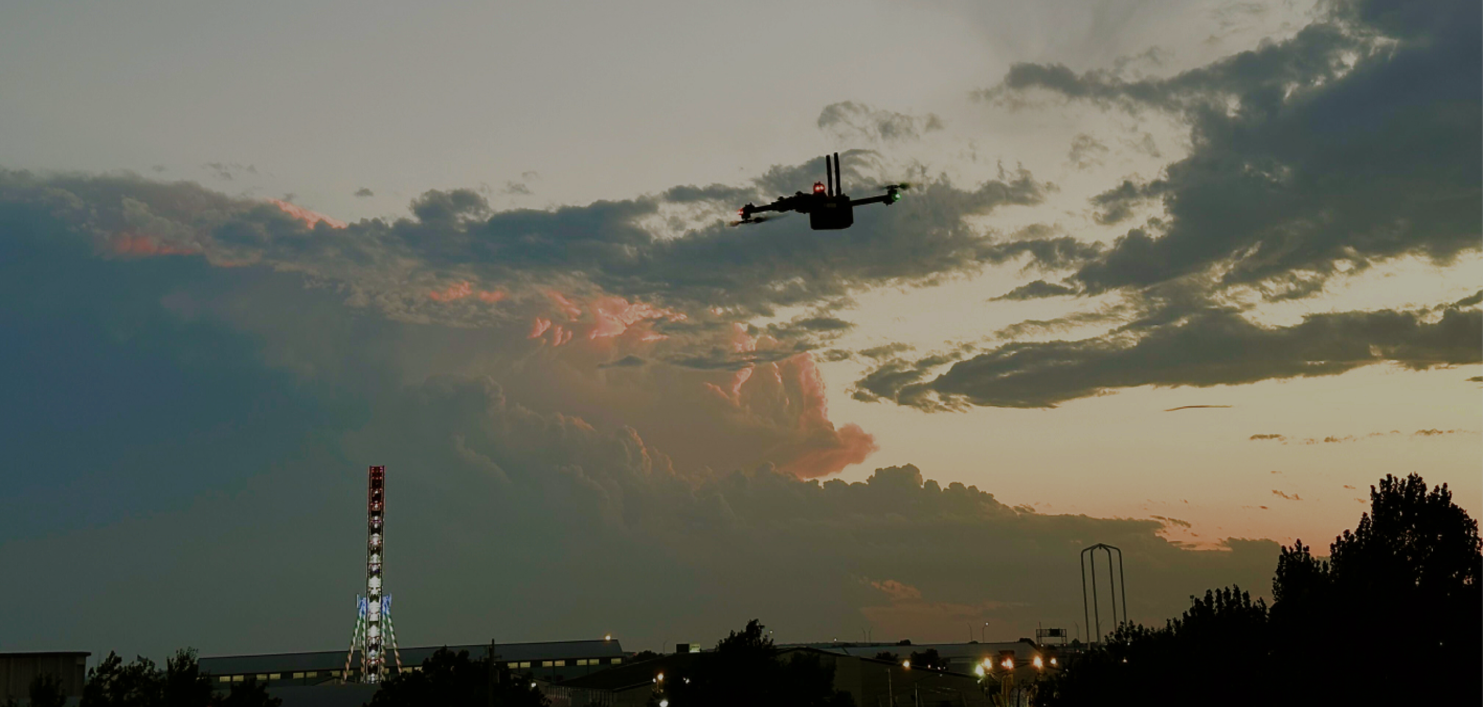 Skydio X2D drone in flight