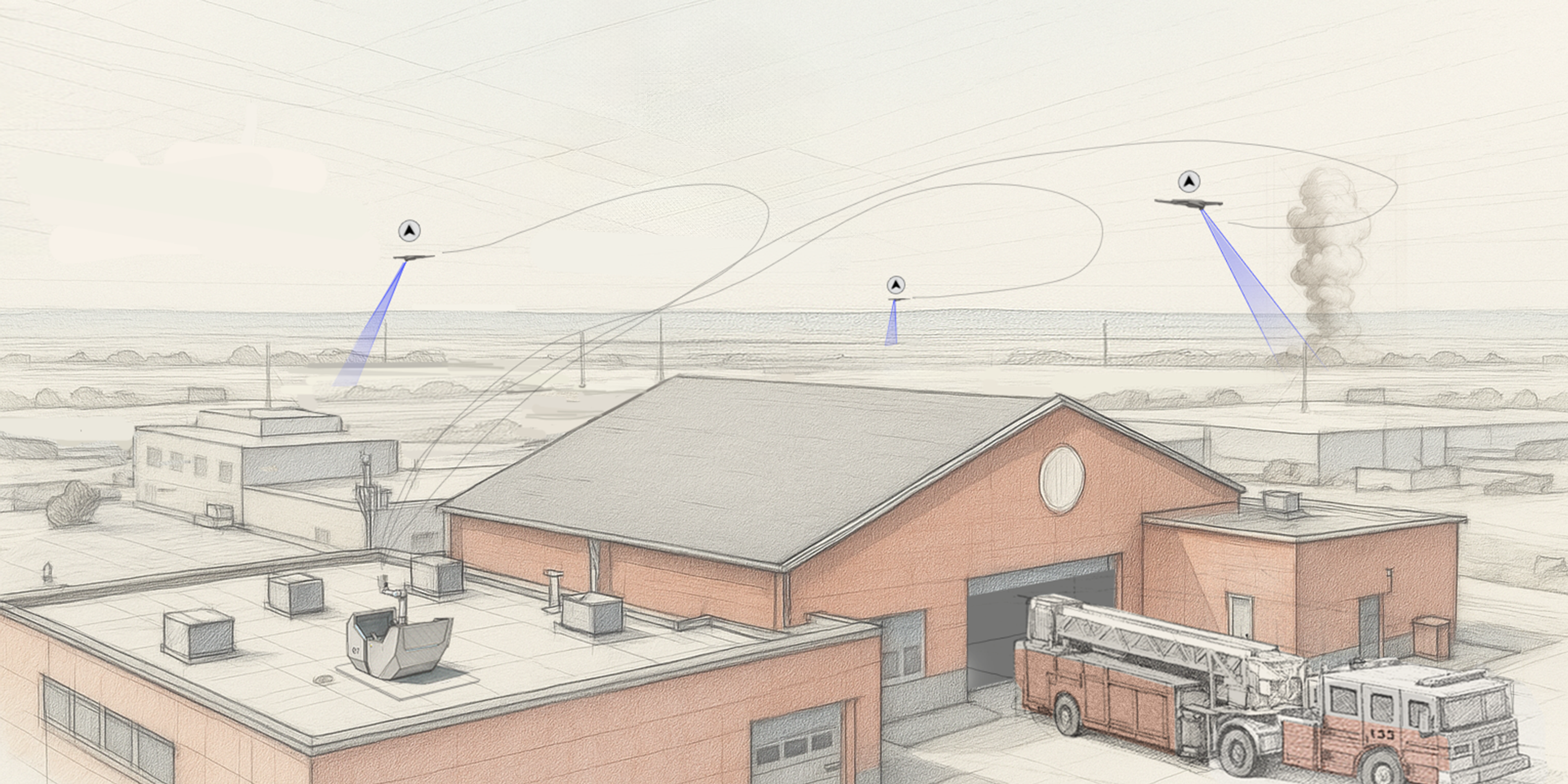 F10 render concept of investigating brush fires in rural area