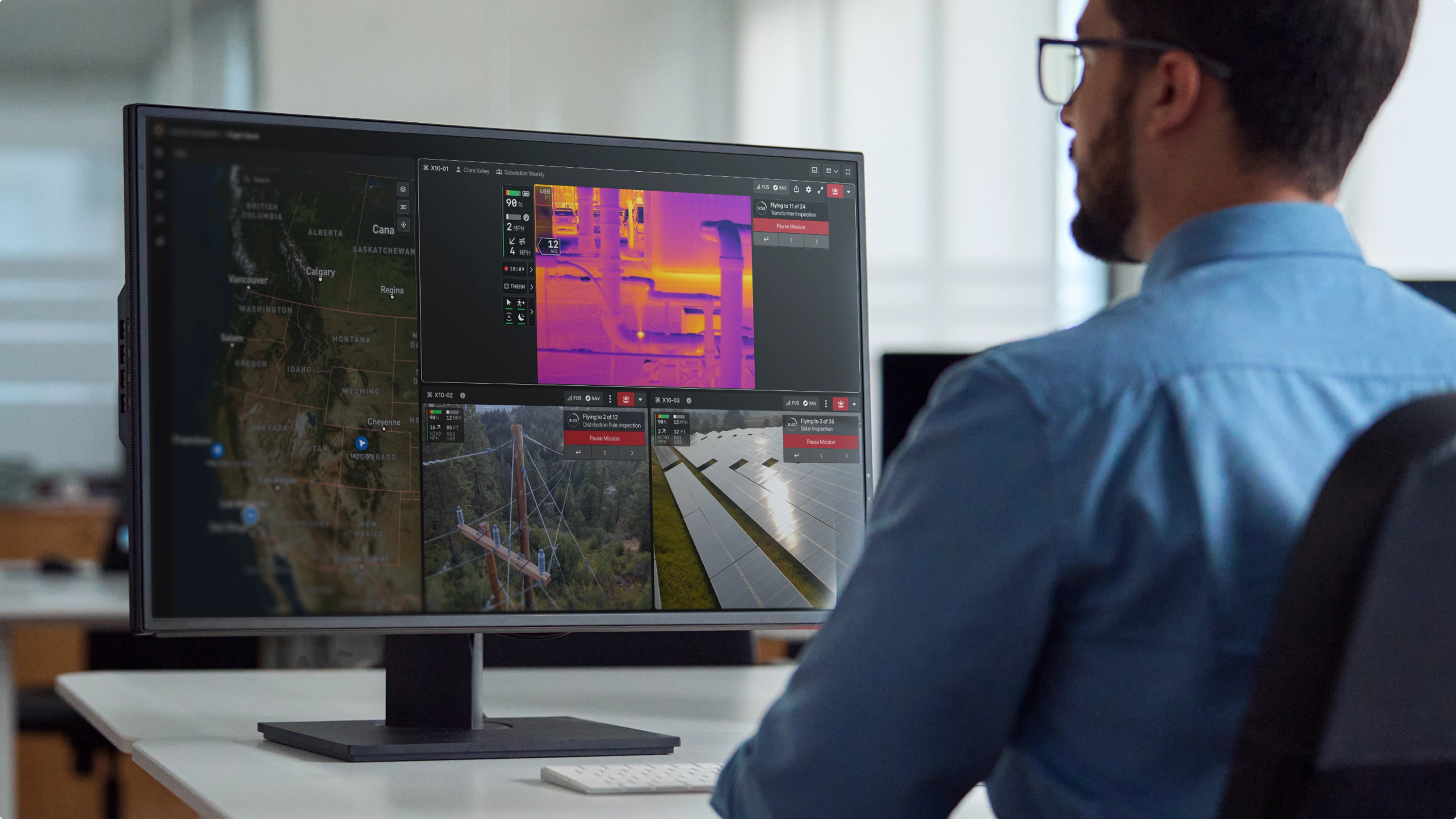 Skydio Asset command desktop manage multiple drone inspection missions
