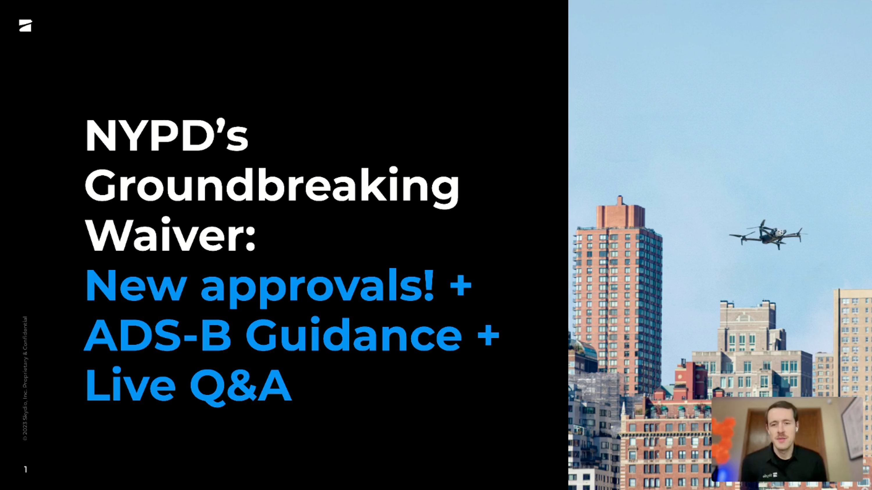 cover image for Skydio webinar about regulatory waivers and ADS-B guidance