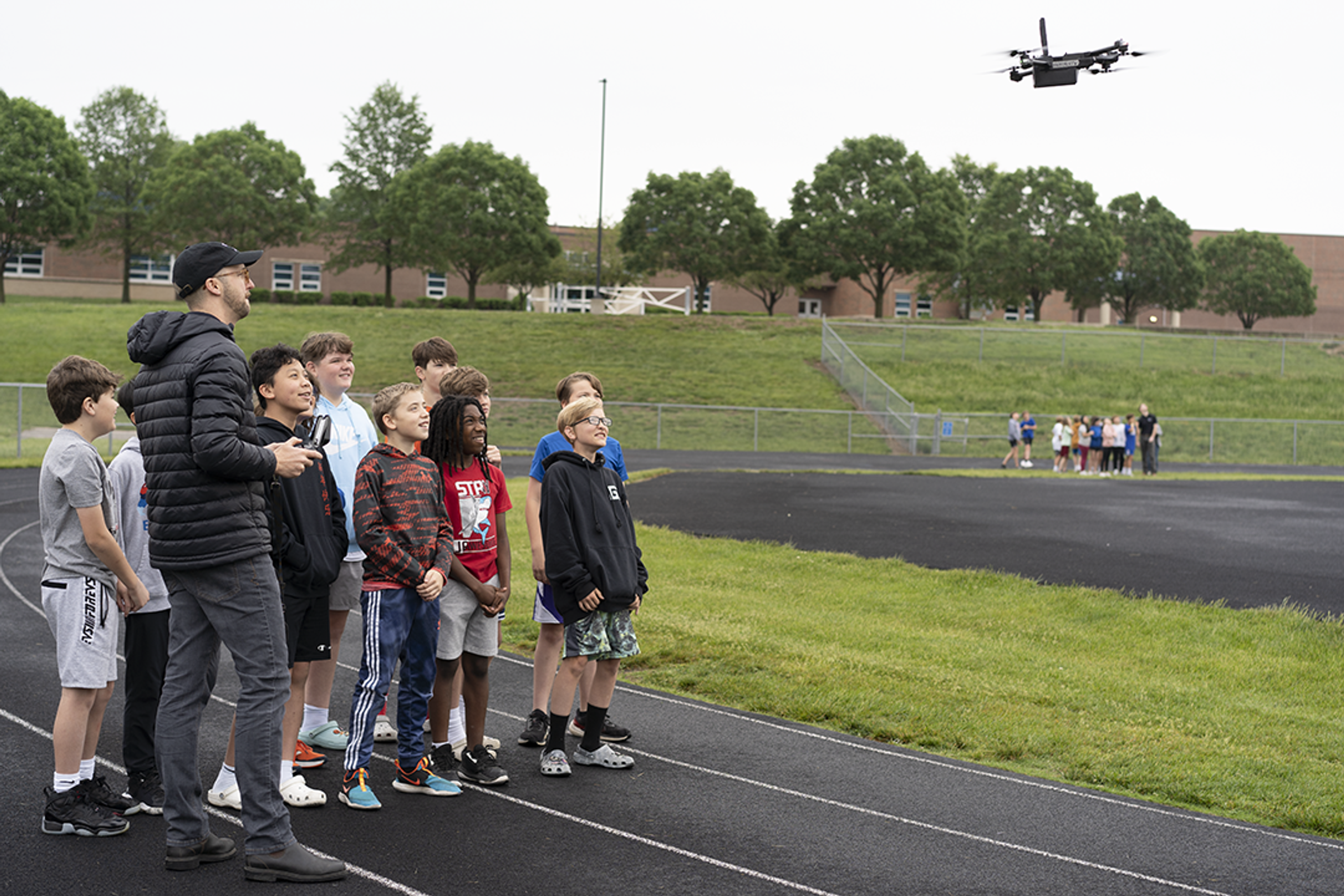 Students at Skydio Youth Fly Day with Skydio for All