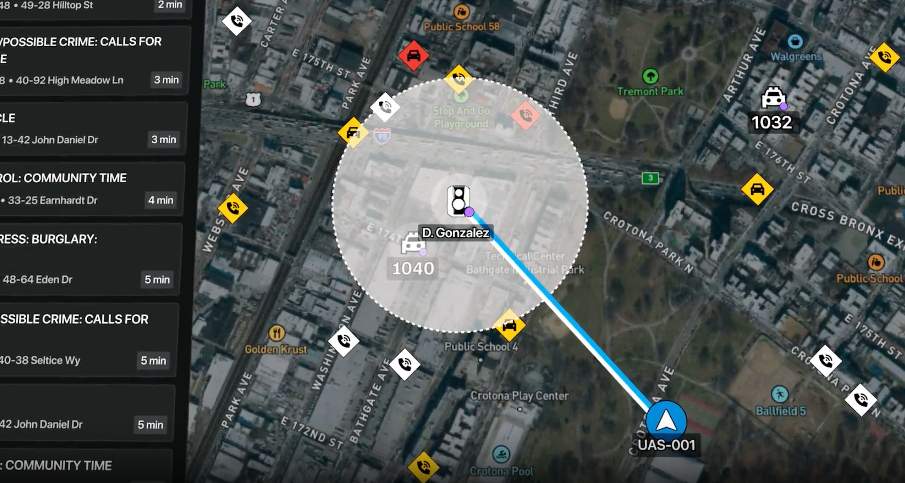 Fly to location prompt in DFR Command UI screen