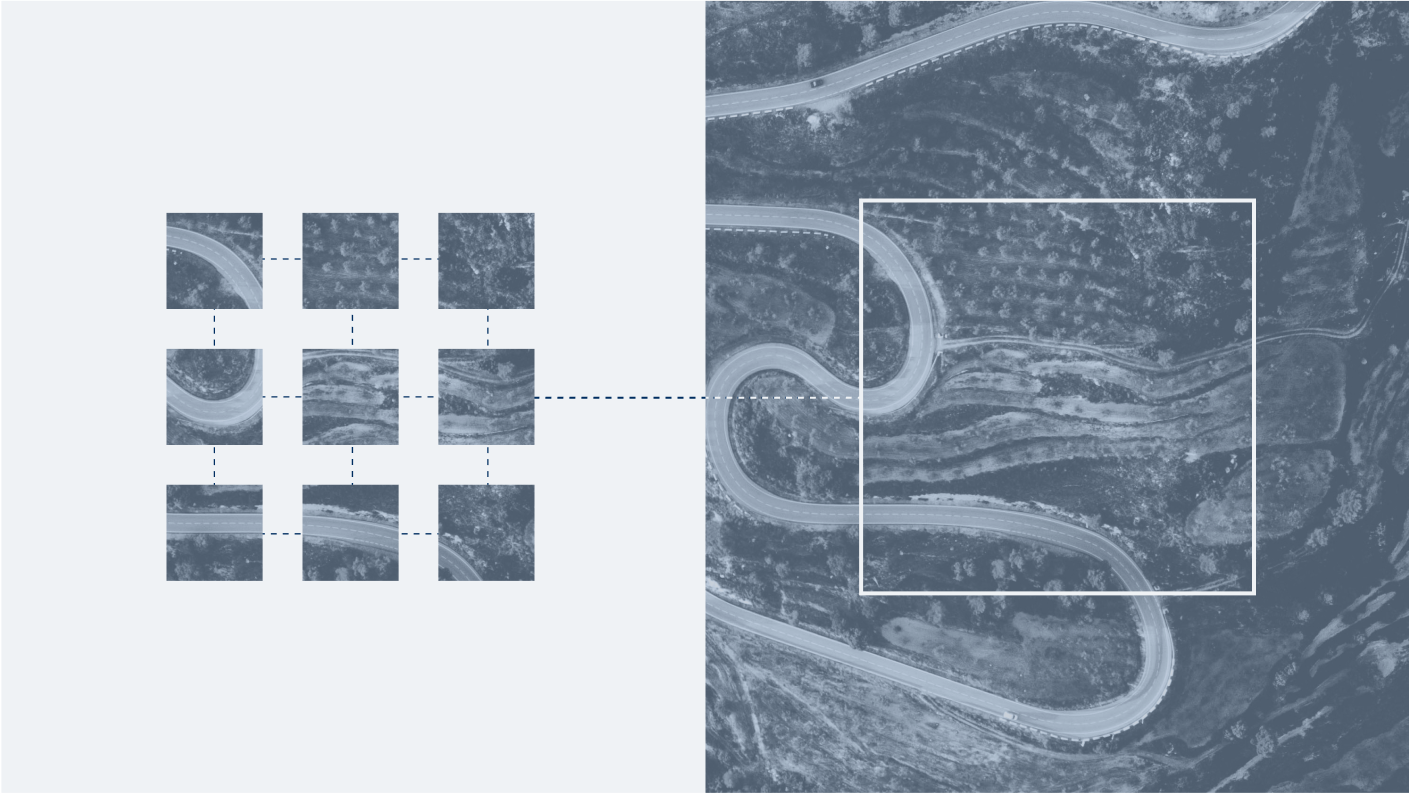 graphic showing Skydio 2D Map Capture with stitched images