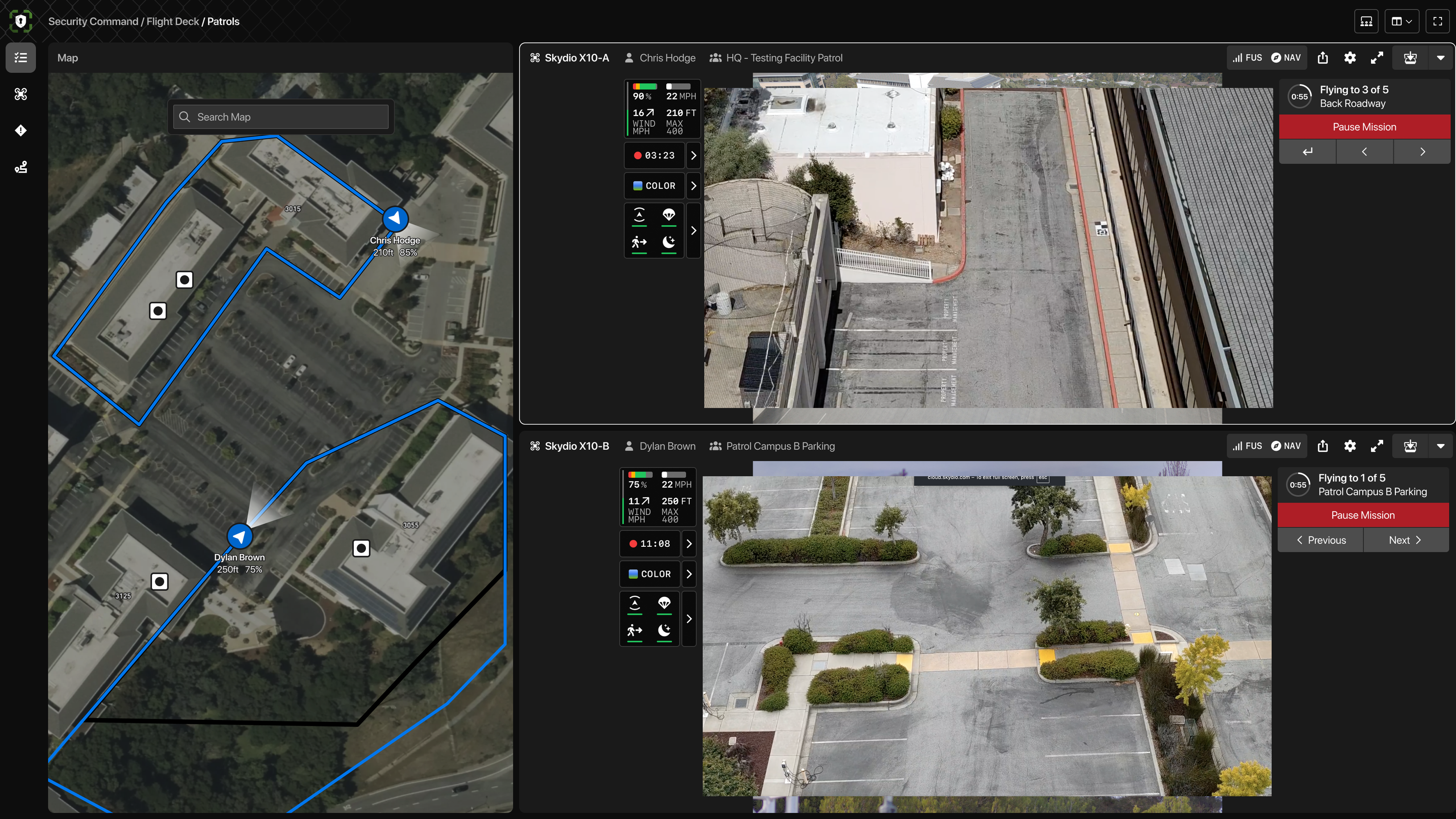 Skydio Security Command- Patrol Multi drone Operations