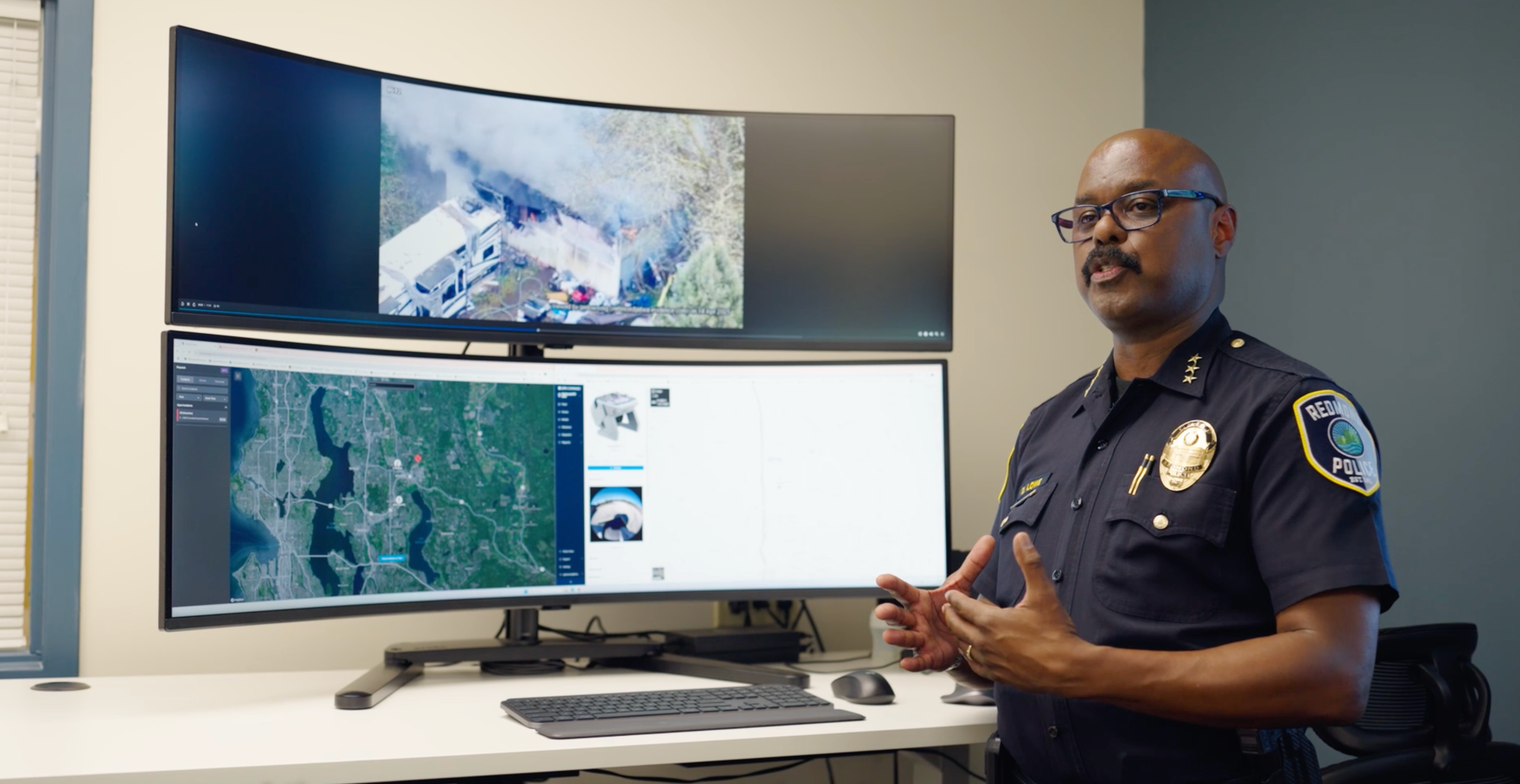 Cheif Lowe of Redmond WA PD talking about their Skydio DFR program
