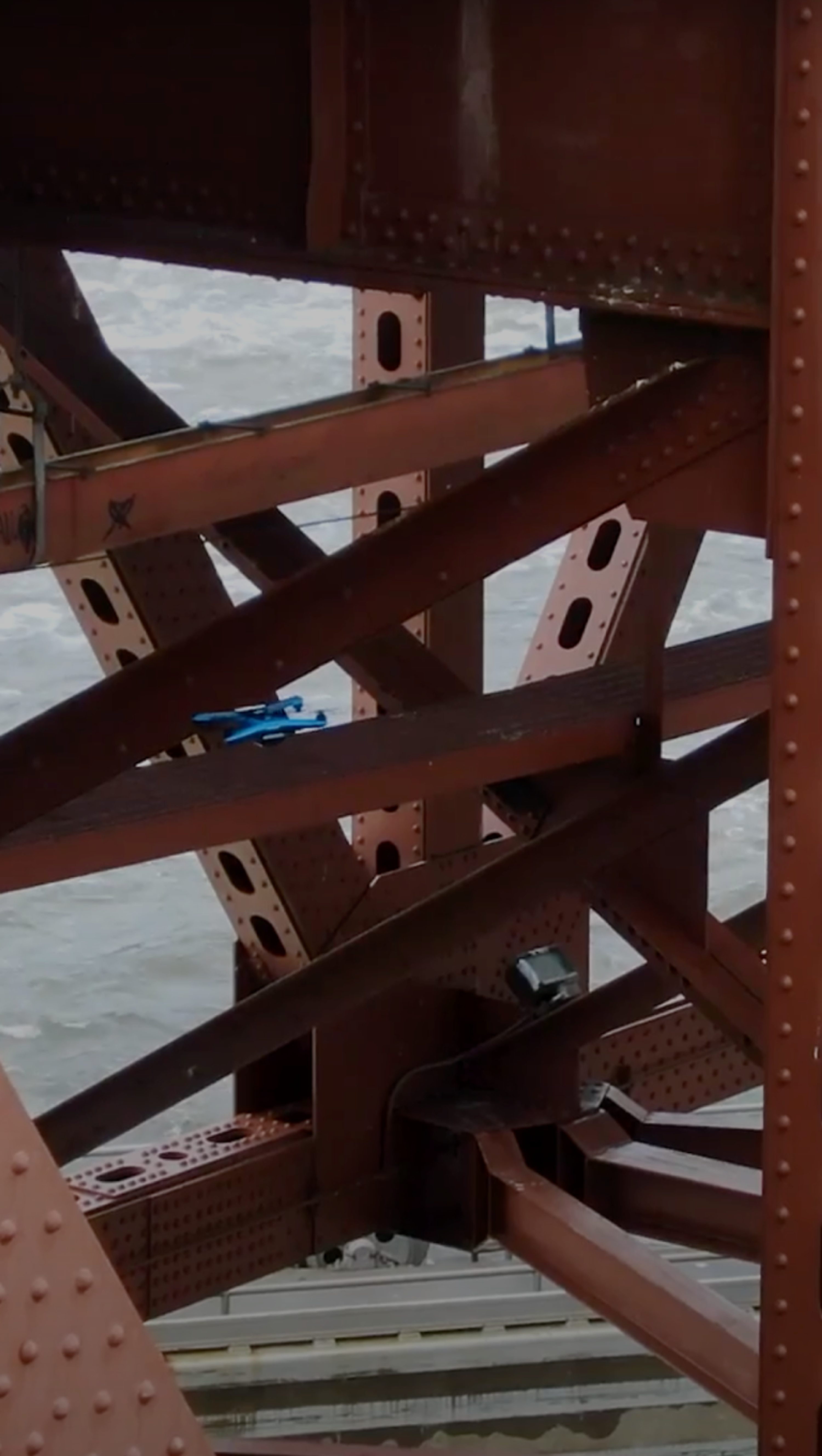 Skydio S2+ drone flying a bridge inspection