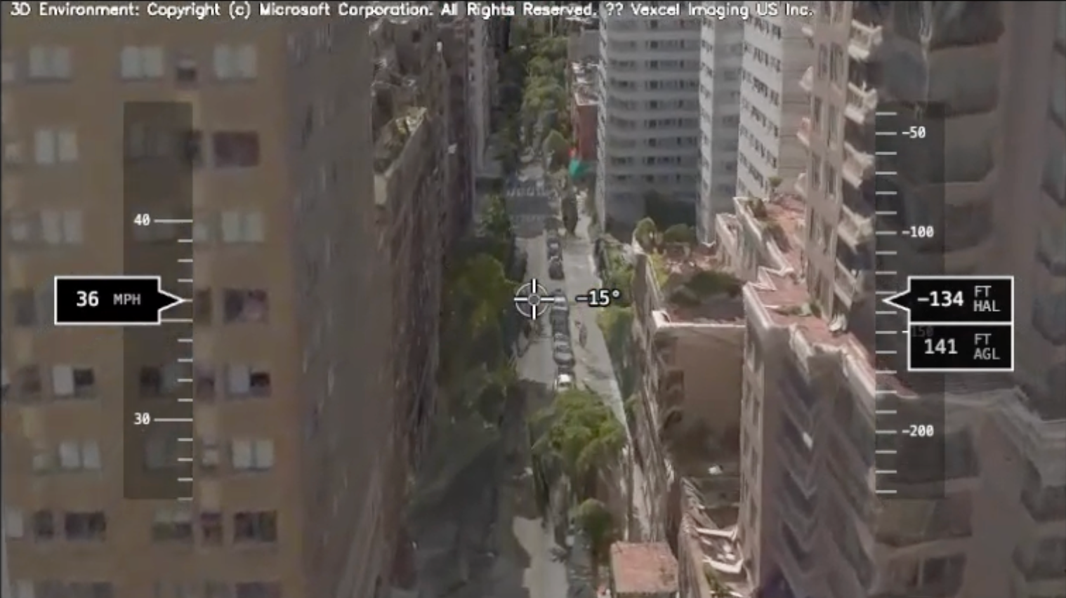 Navigating through city buildings