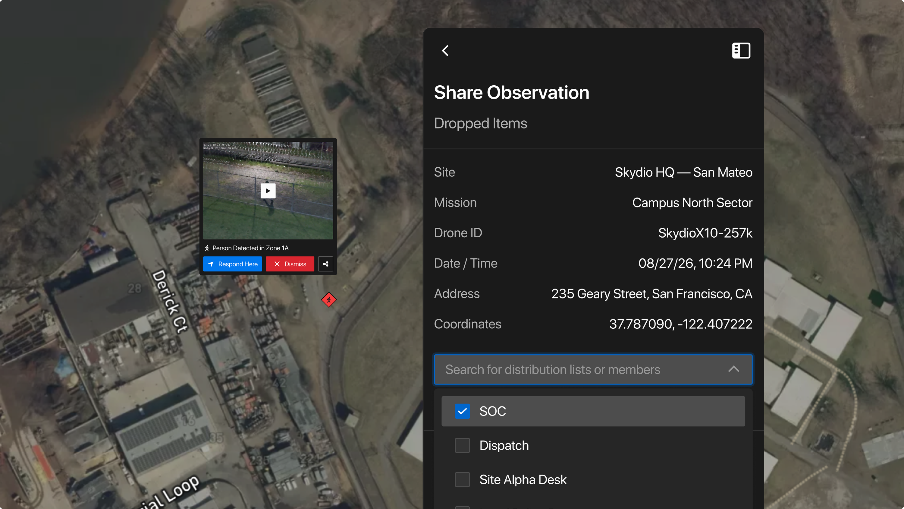 shared observations from your VMS to your designated distributionlist 