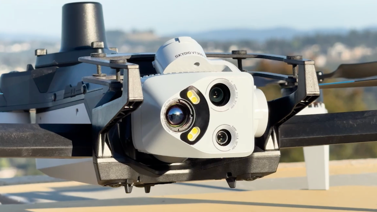 Skydio X10 drone surveying with RTK attachment