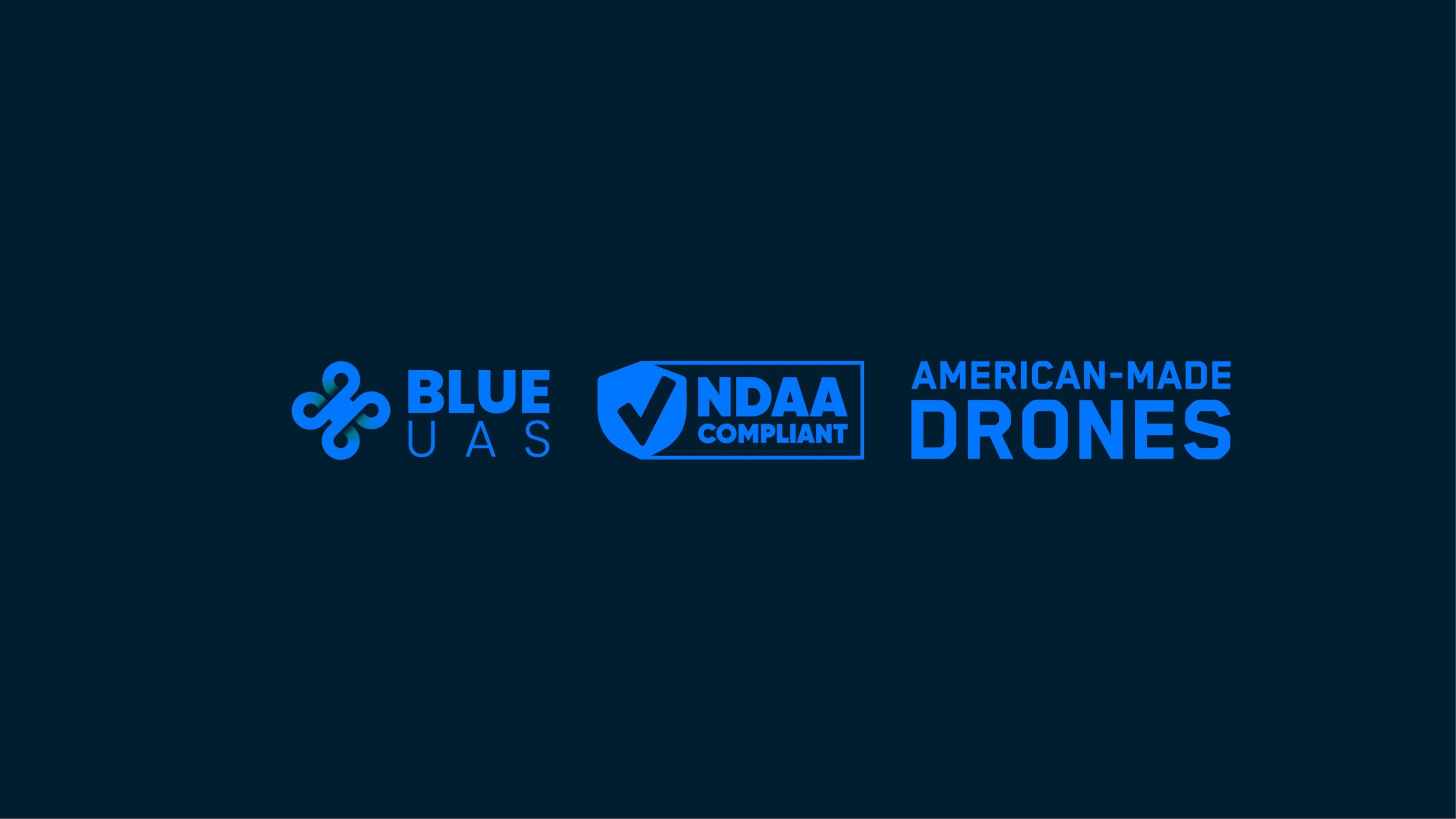 Skydio graphic - Blue UAS, NDAA Compliant, American-Made Drones