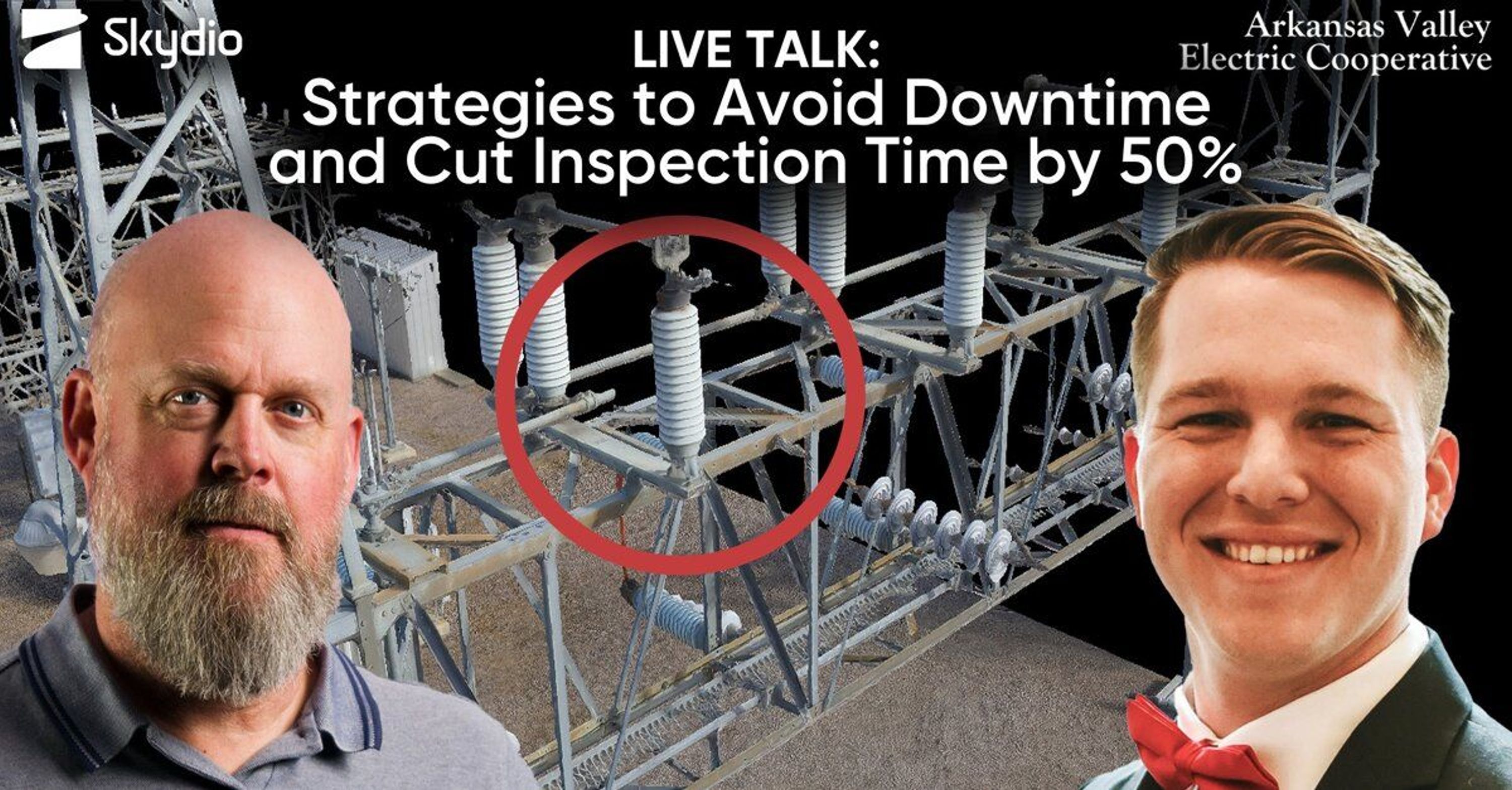 image promoting webinar about cutting inspection times using Skydio Drones