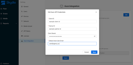 Credentials for Skydio API client