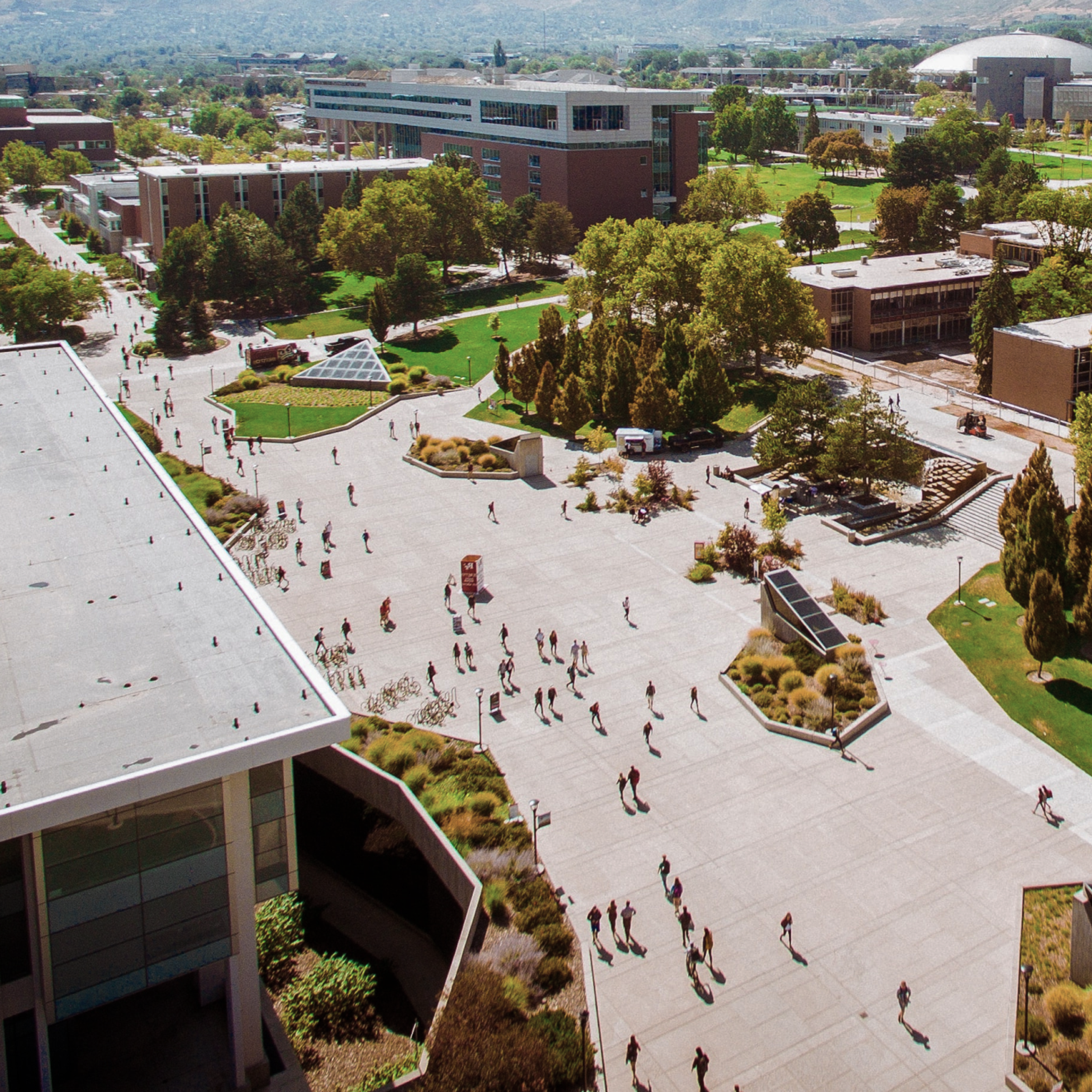 Emergency call station on a college campus