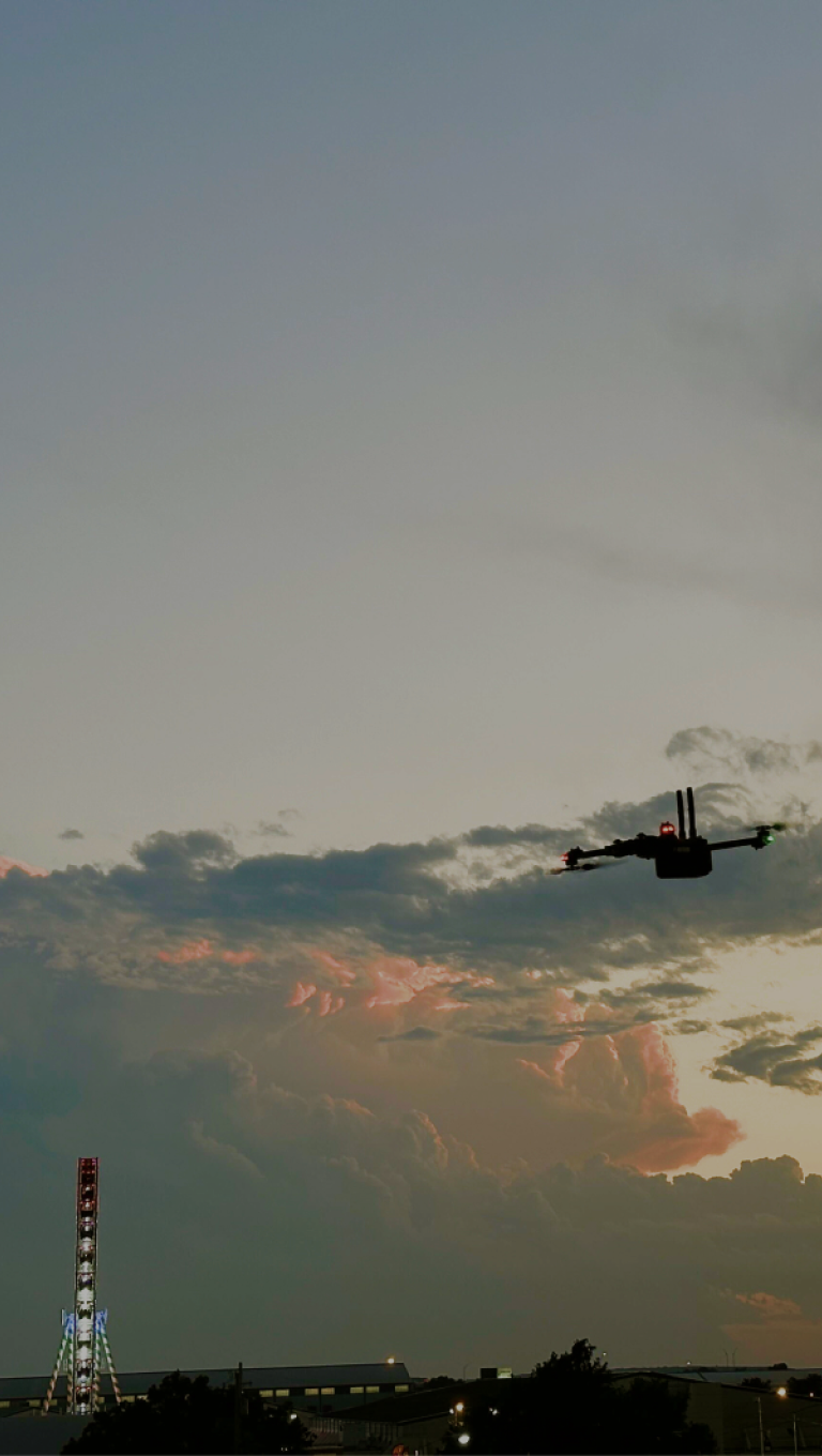 Skydio X2D drone in flight