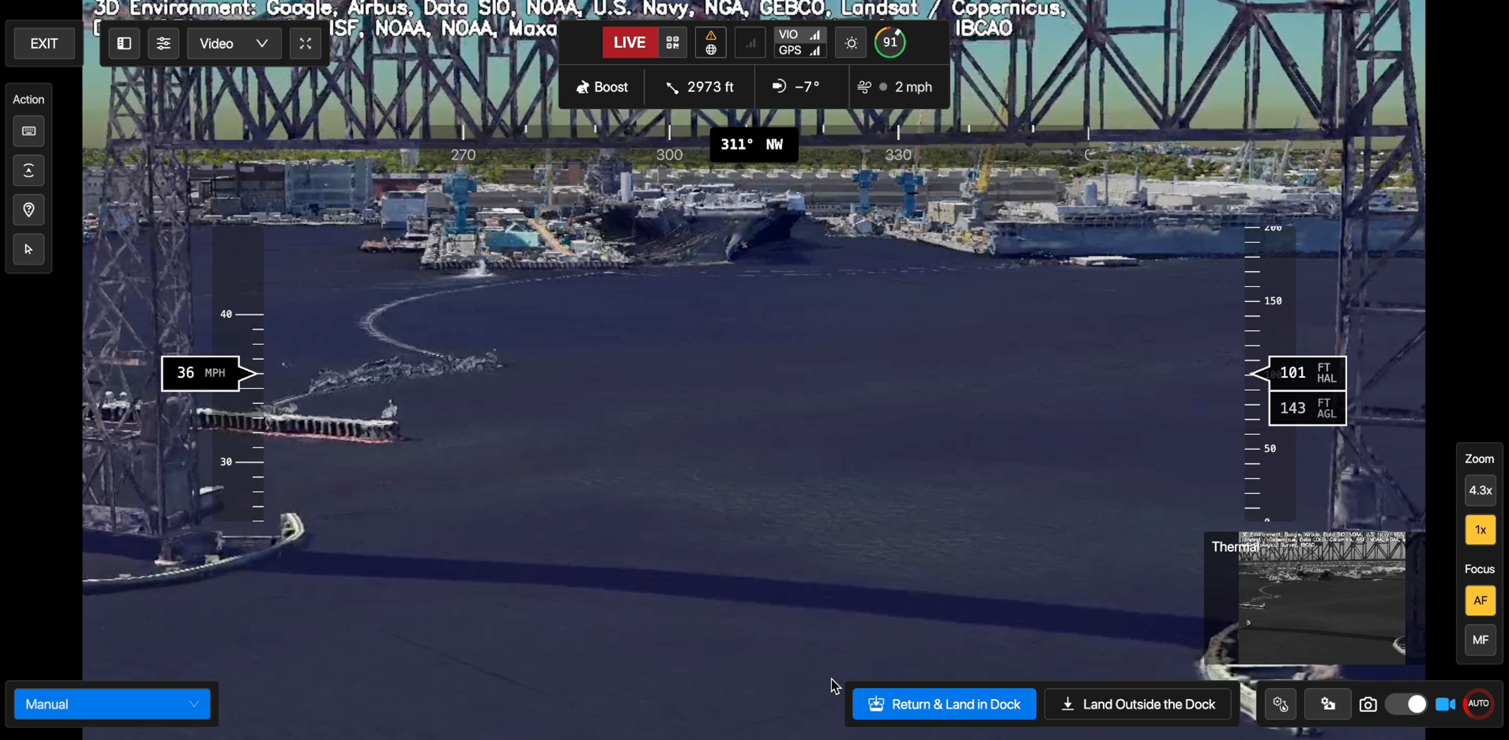 Navigating through city buildings