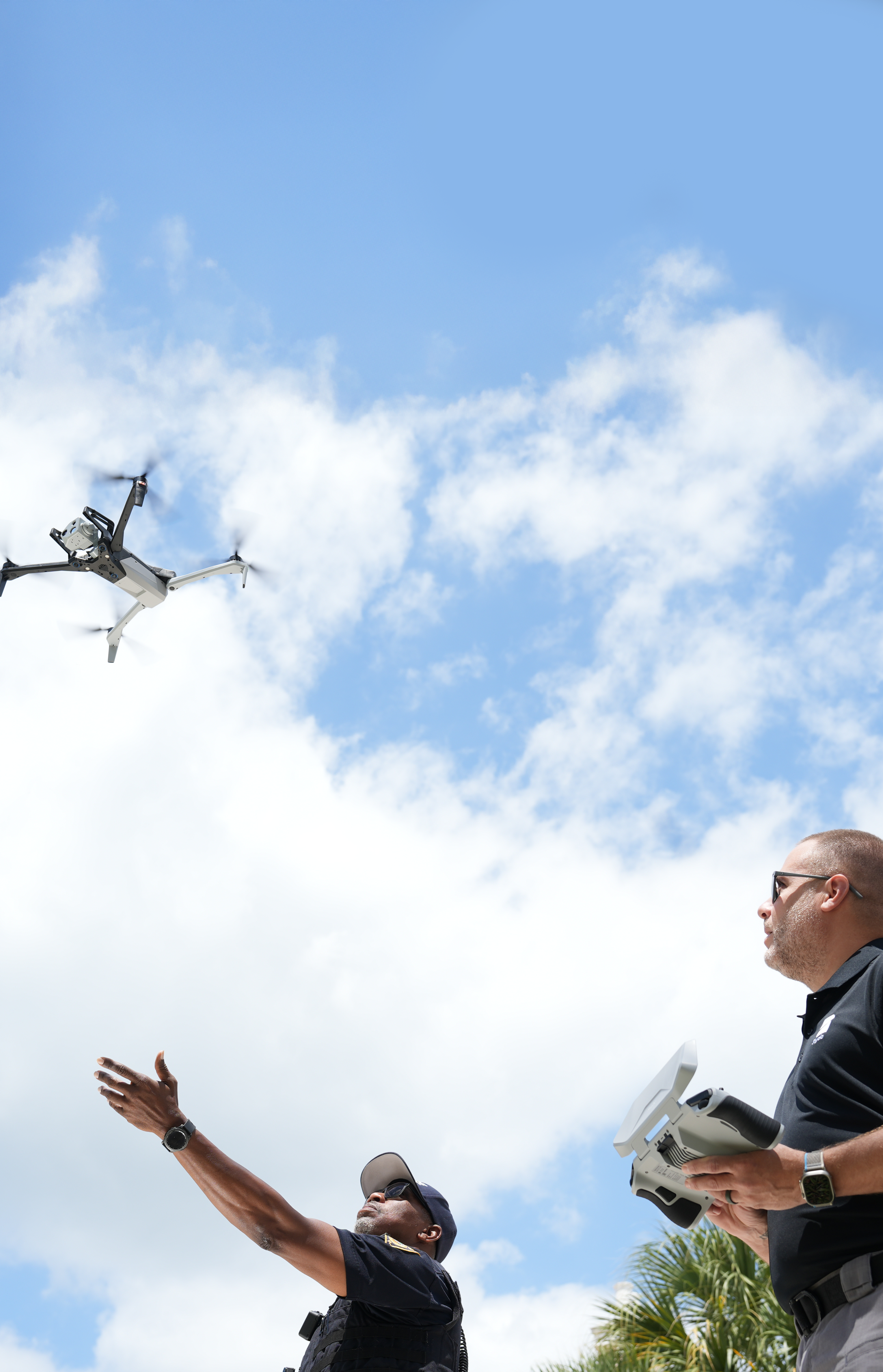 man flying Skydio X10 autonomous drone