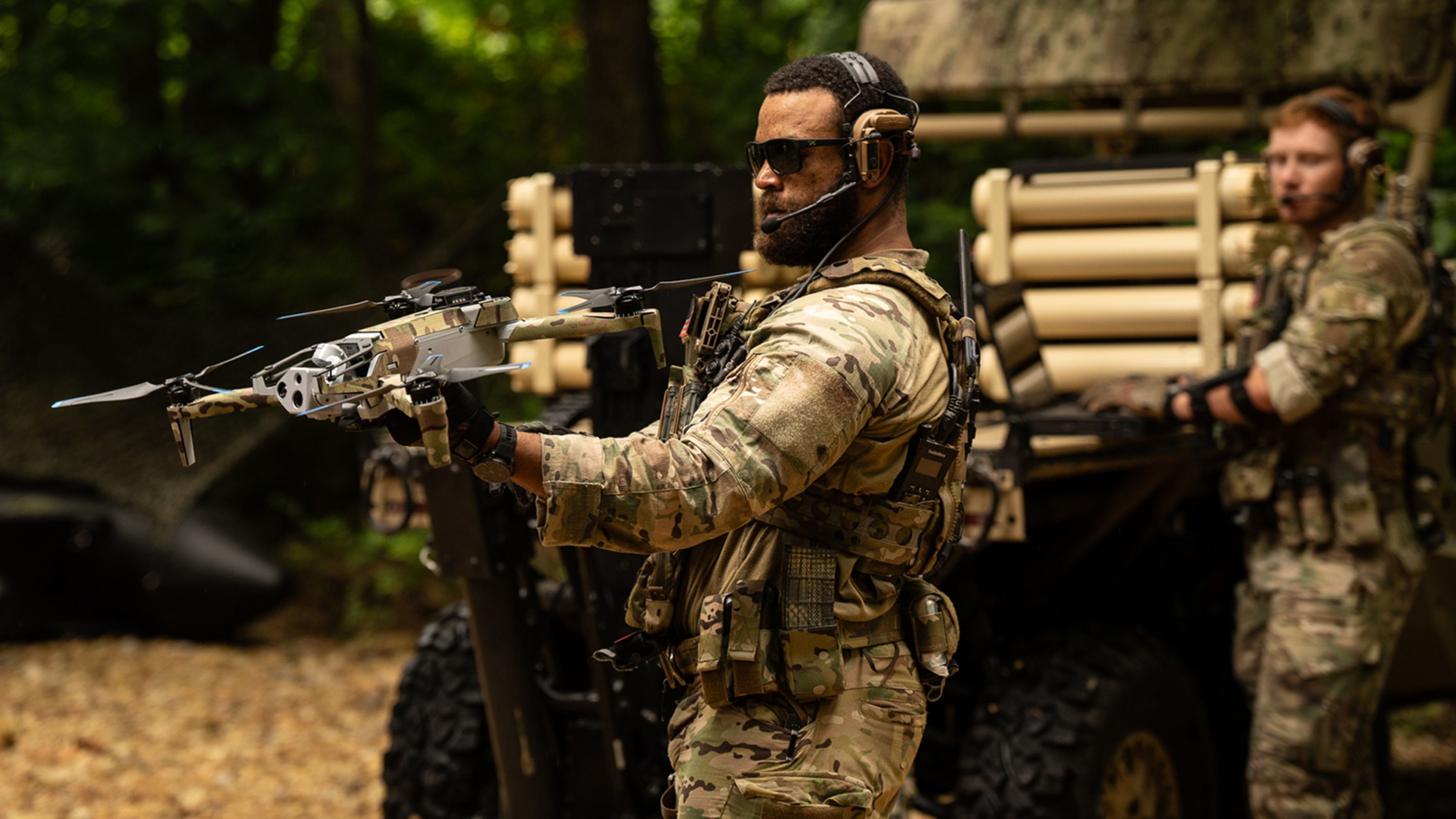 X10D being held by operator