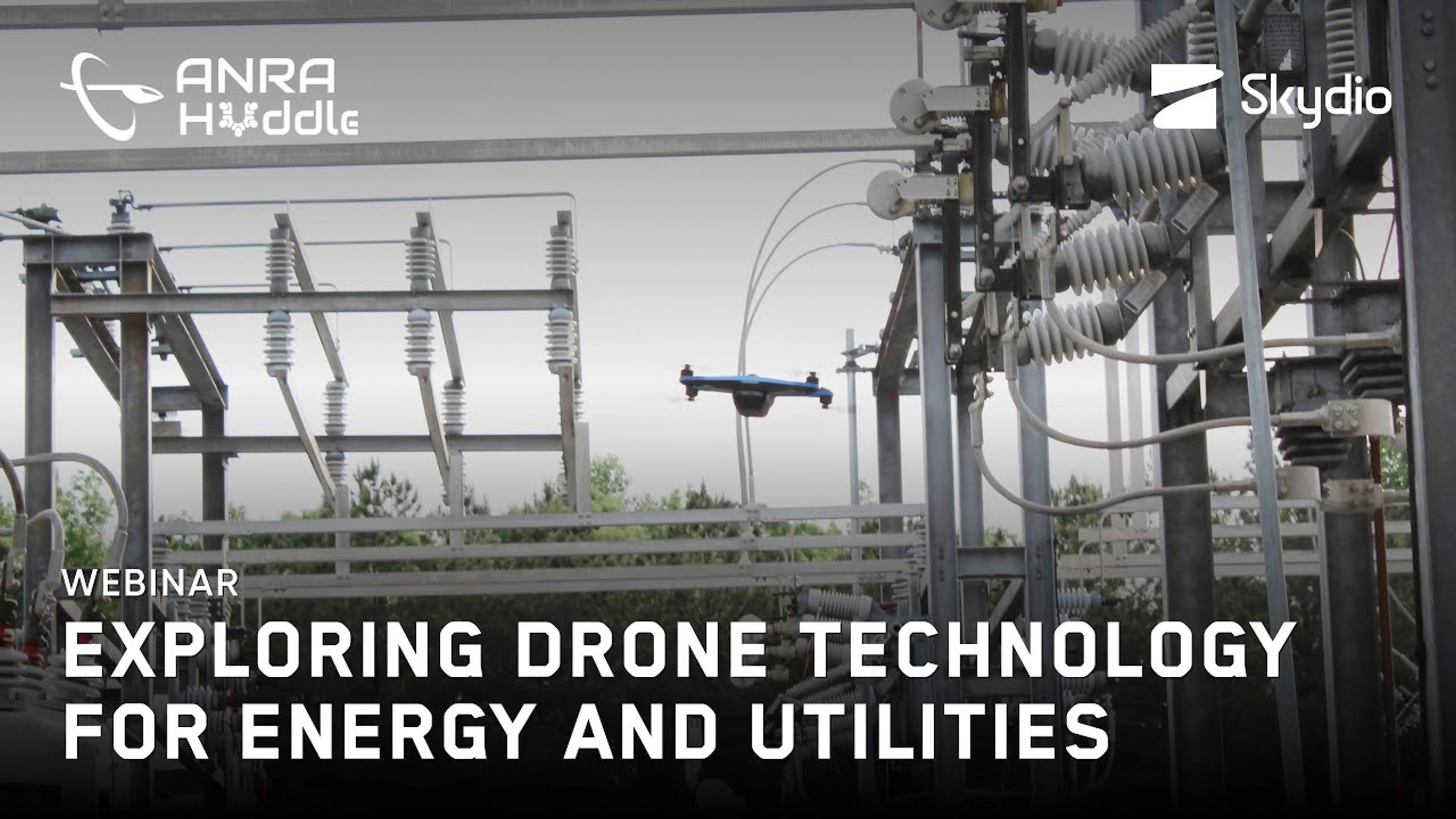 image of Skydio inspection drone flight in a utility substration