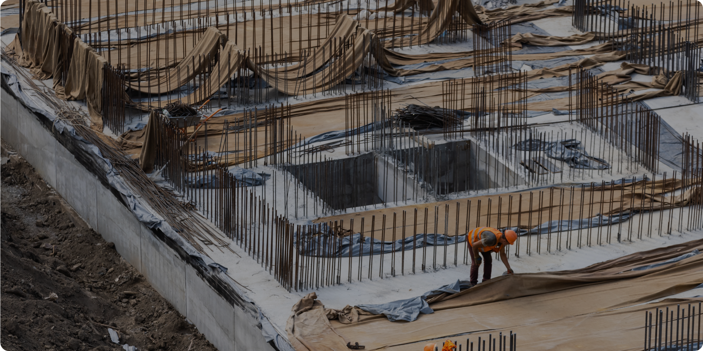 drone view of a construction site