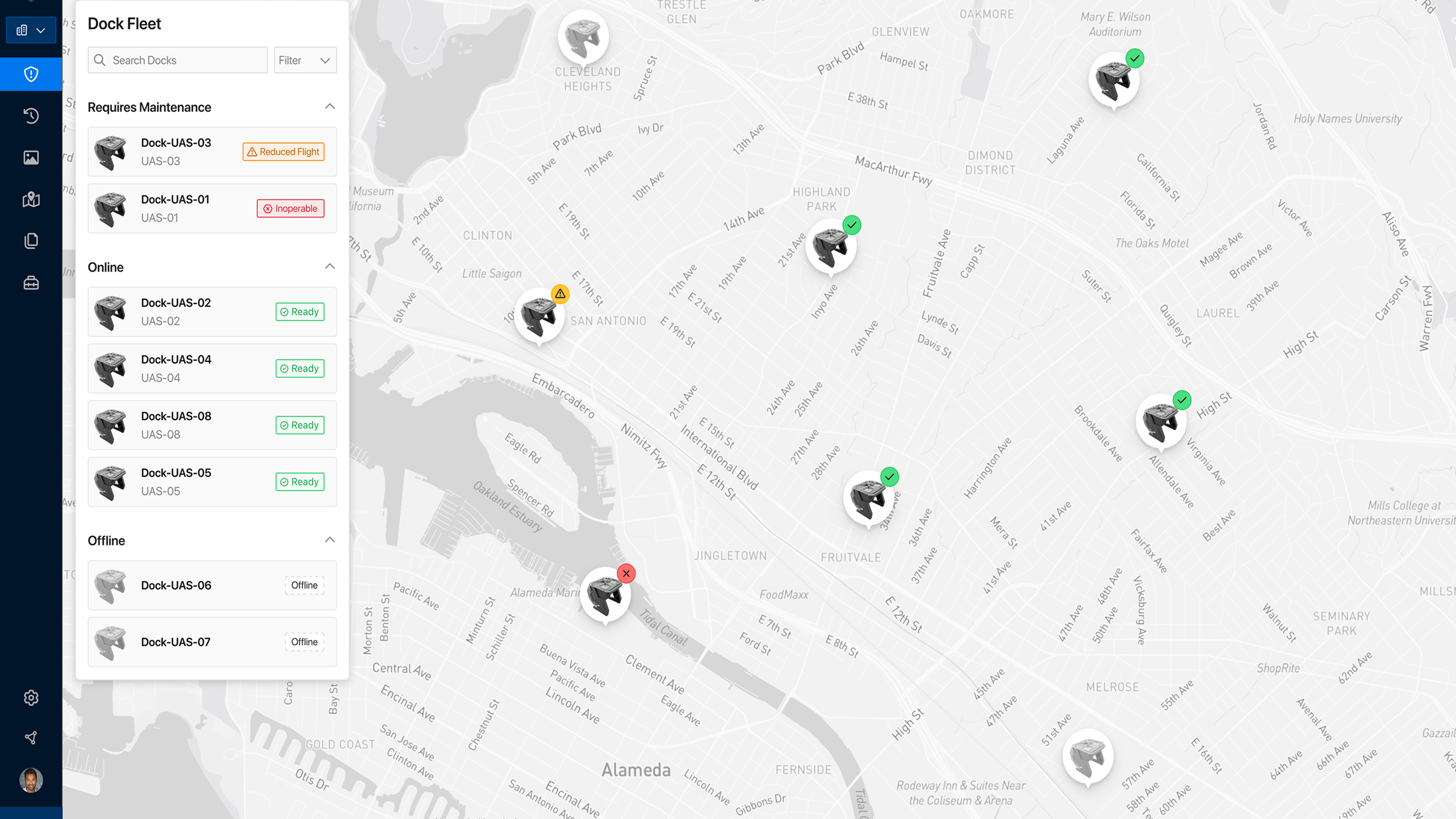 Position Docks in Fleet manager in Skydio Paraverse