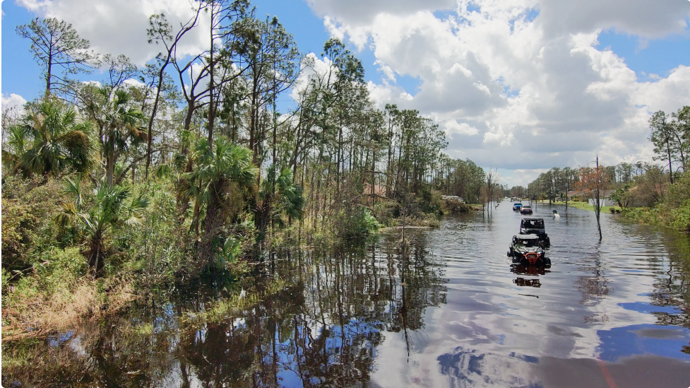storm damage captured with Skydio drone