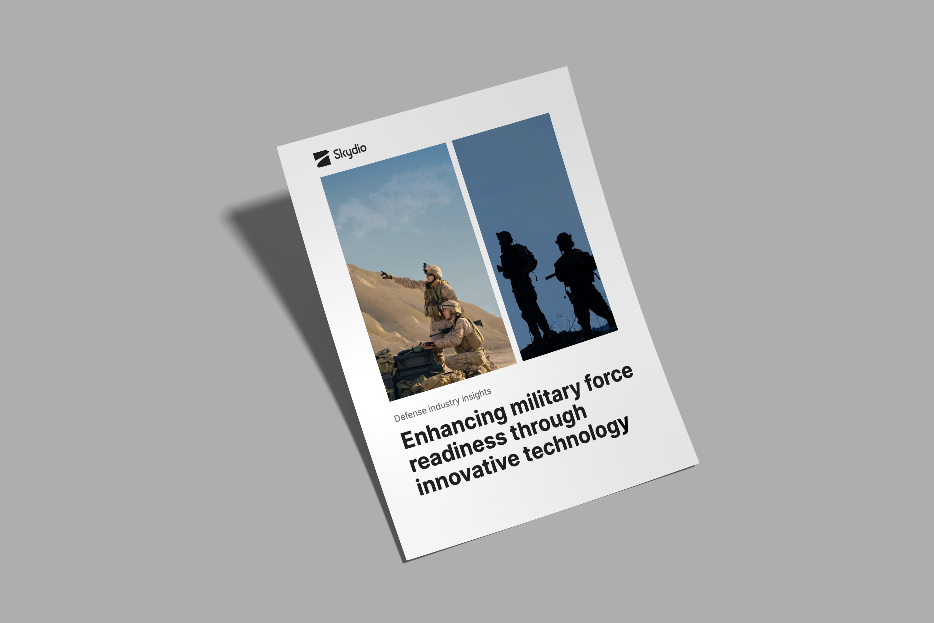 image of Skydio paper about enhancing military force readiness with innovative UAS technology