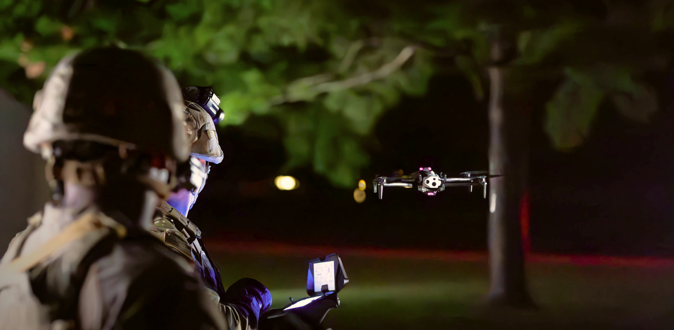 Skydio X10D drone with nightsense used for night missions and flights in the the dark
