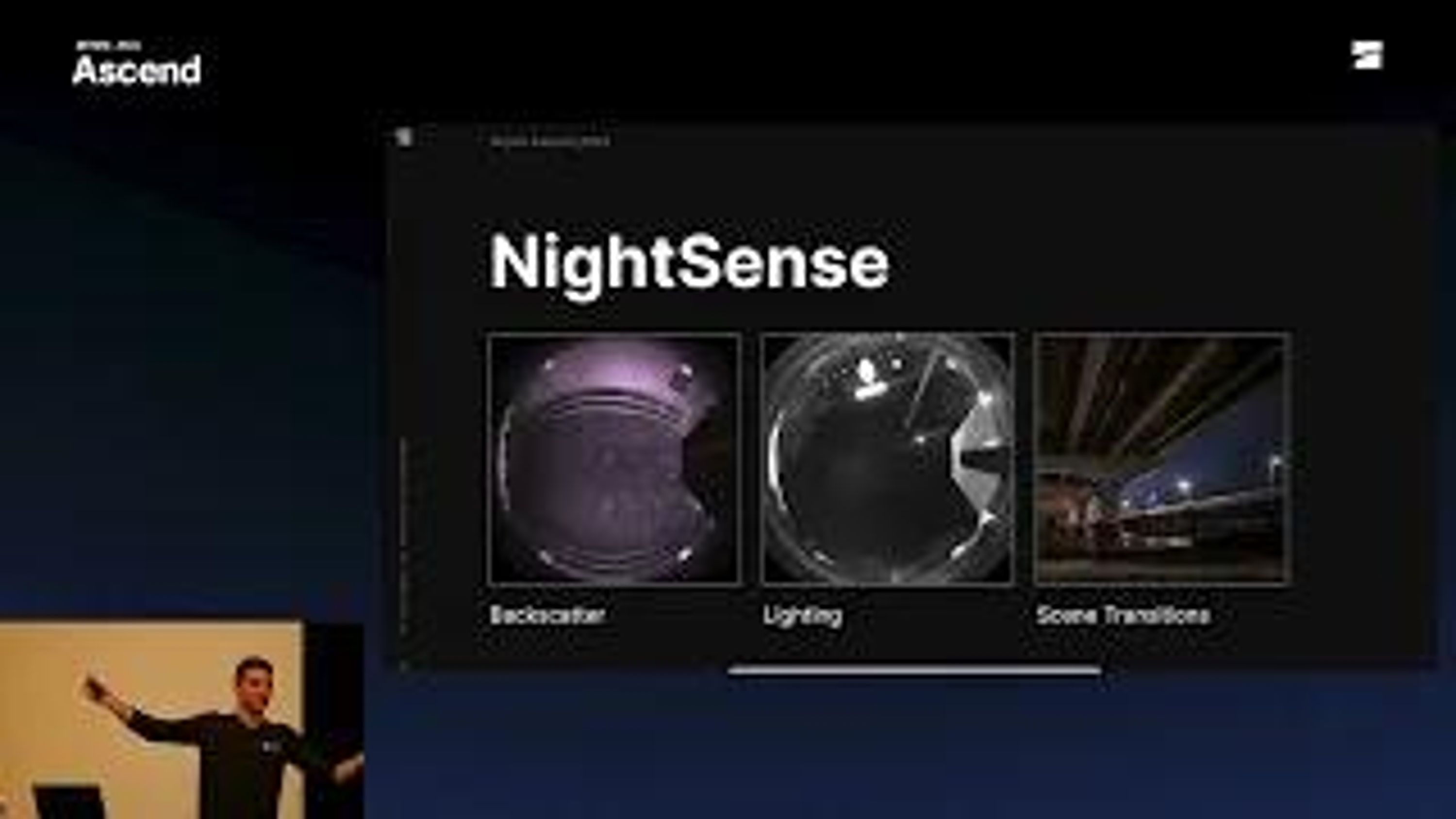 Skydio X10 drone NightSense video frame