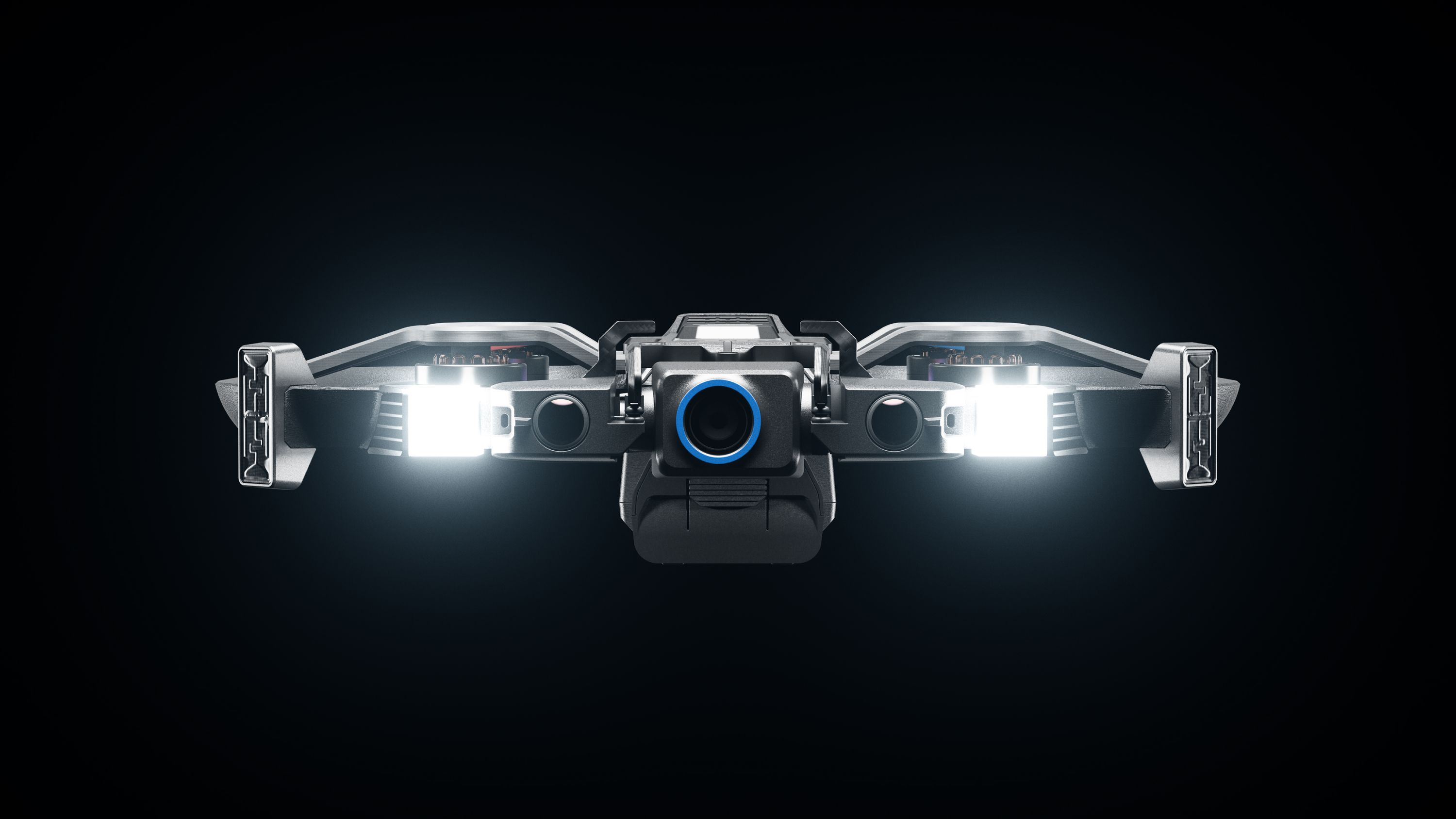 Skydio R10 with black background