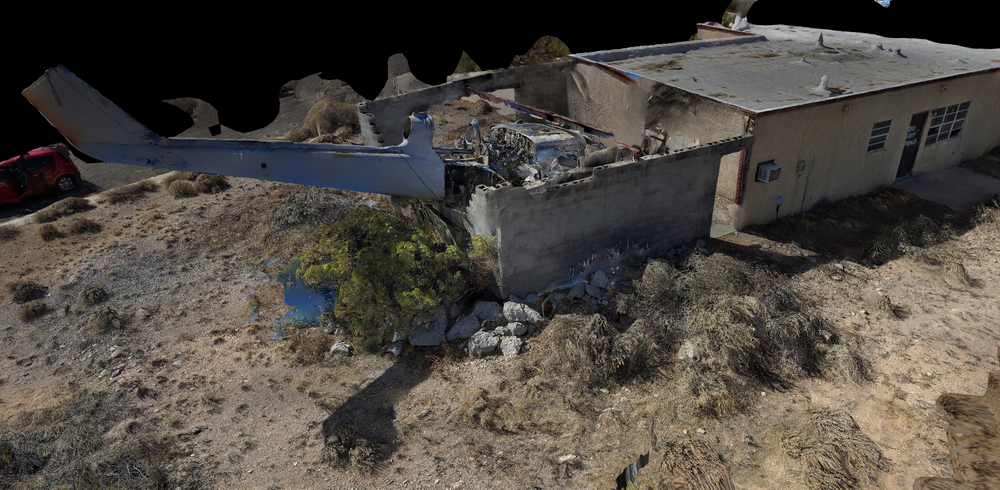 Skydio 3D Scan Example - Mock Helicopter Crash Site