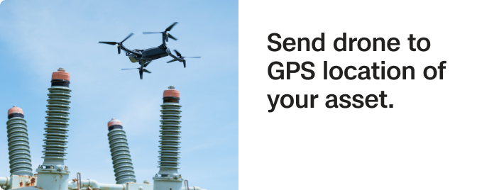 Skydio drone near electrical asset